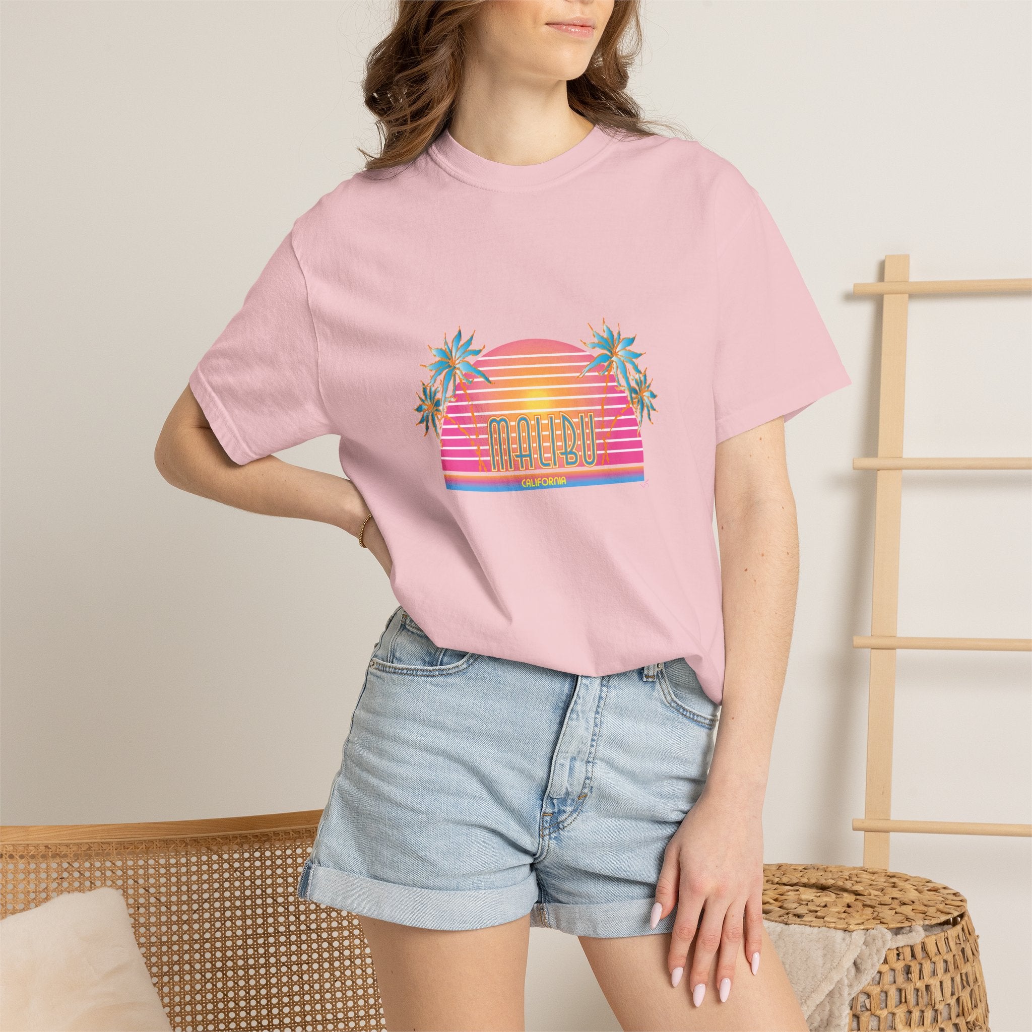 Striking Malibu California Graphic Unisex Garment-Dyed T-shirt