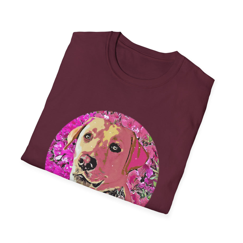 Labrador Retriever Floral Graphic T-Shirt for Dog Lovers