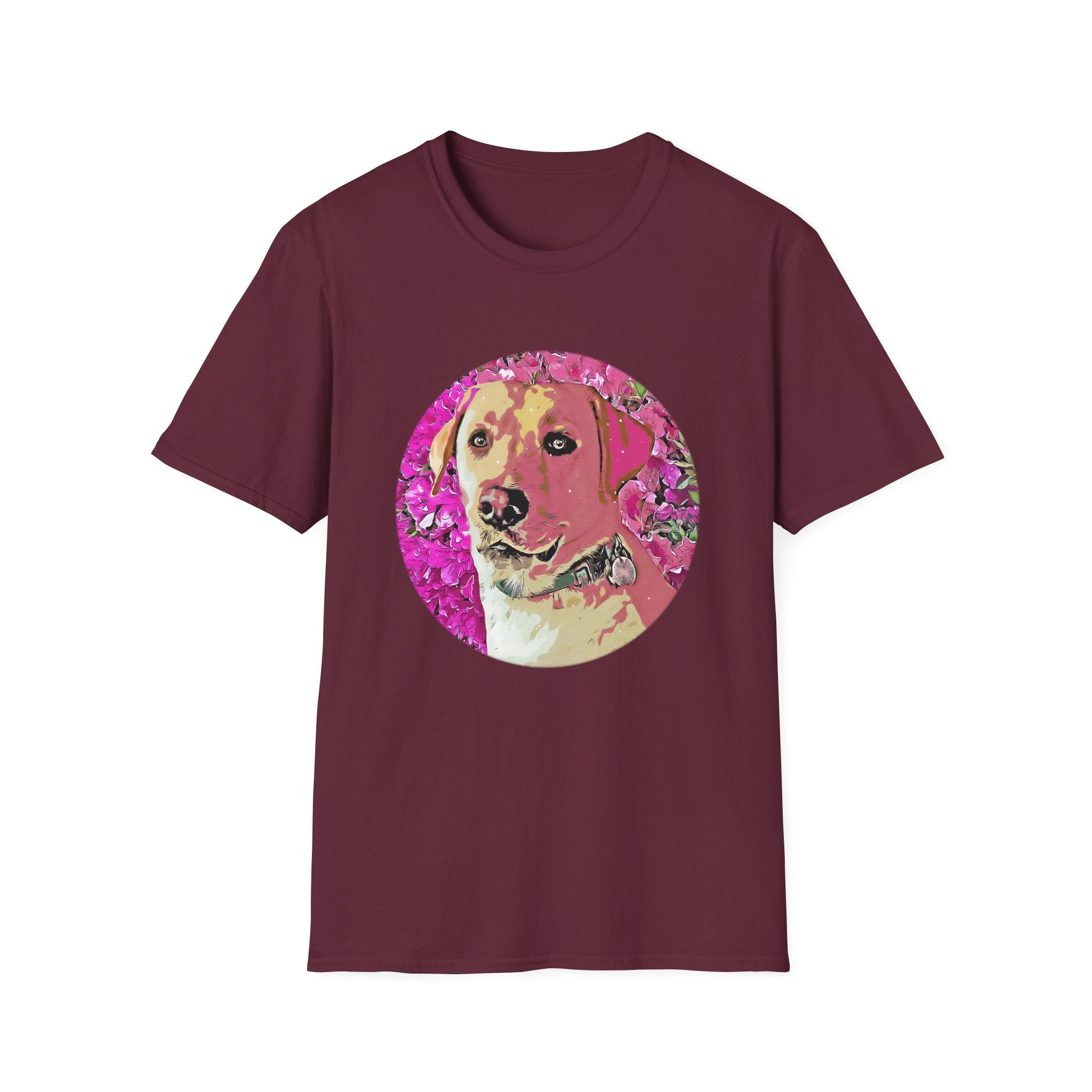 Labrador Retriever Floral Graphic T-Shirt for Dog Lovers