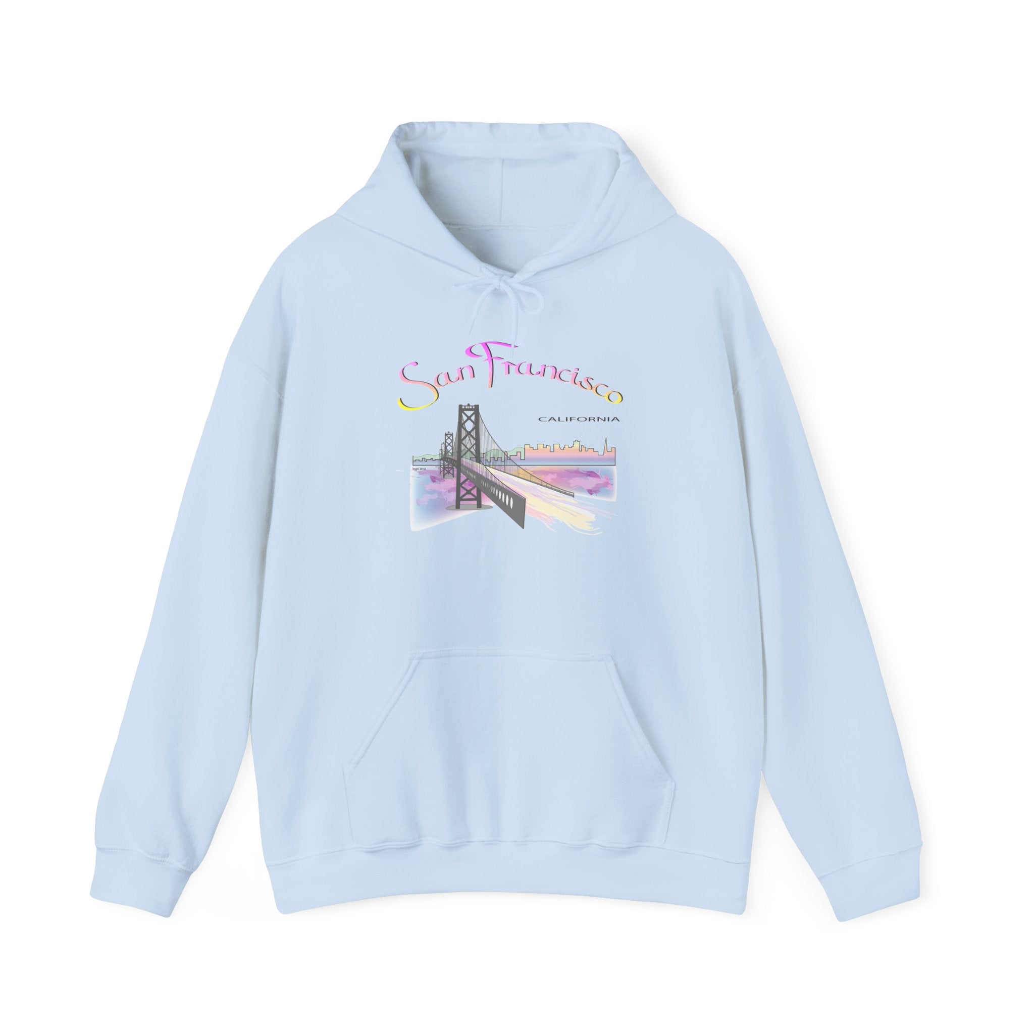 San Francisco Rainbow Bridge Graphic Hoodie - Unisex Heavy Blend™ Hooded Sweatshirt