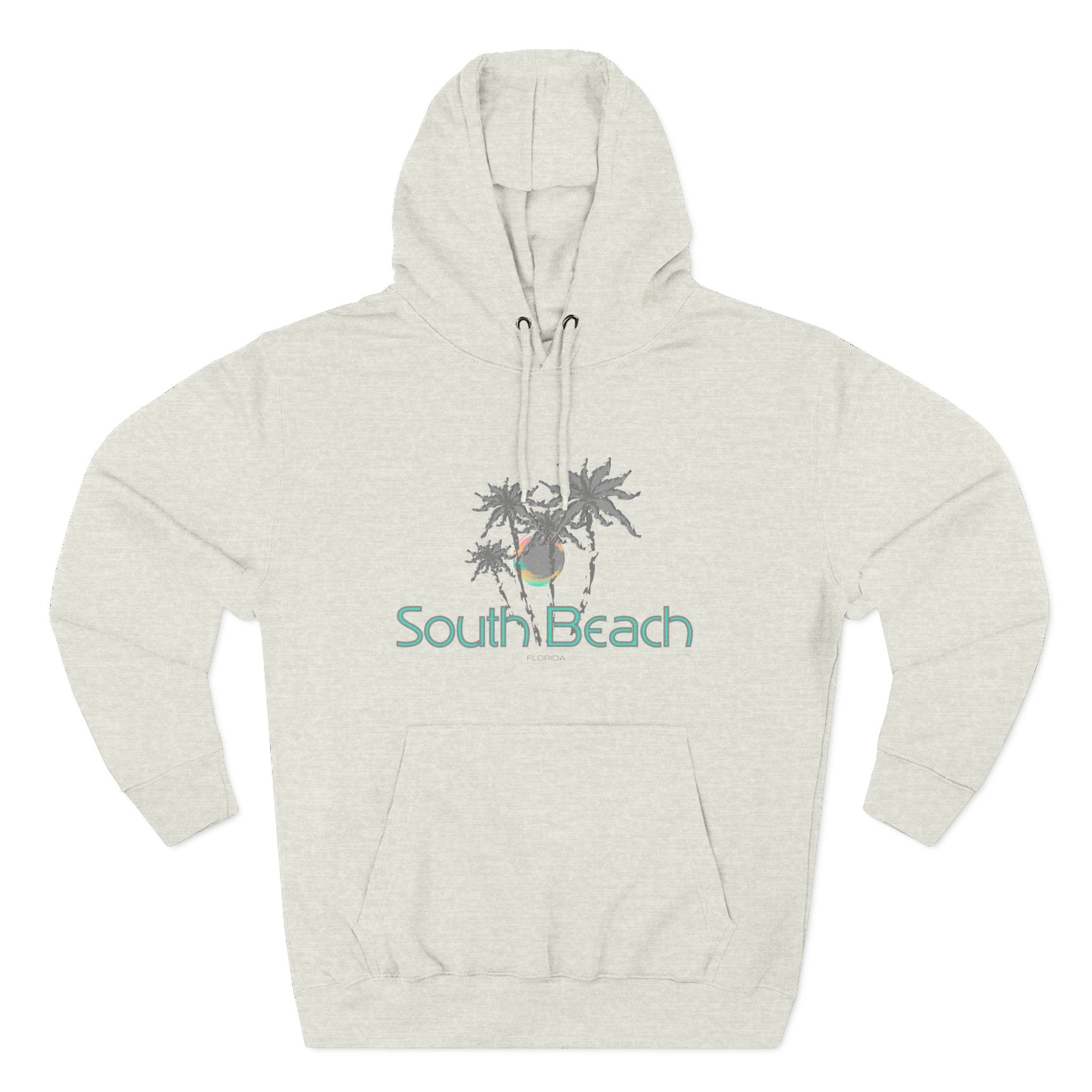 South Beach Miami Palm Tree Graphic Unisex Hoodie