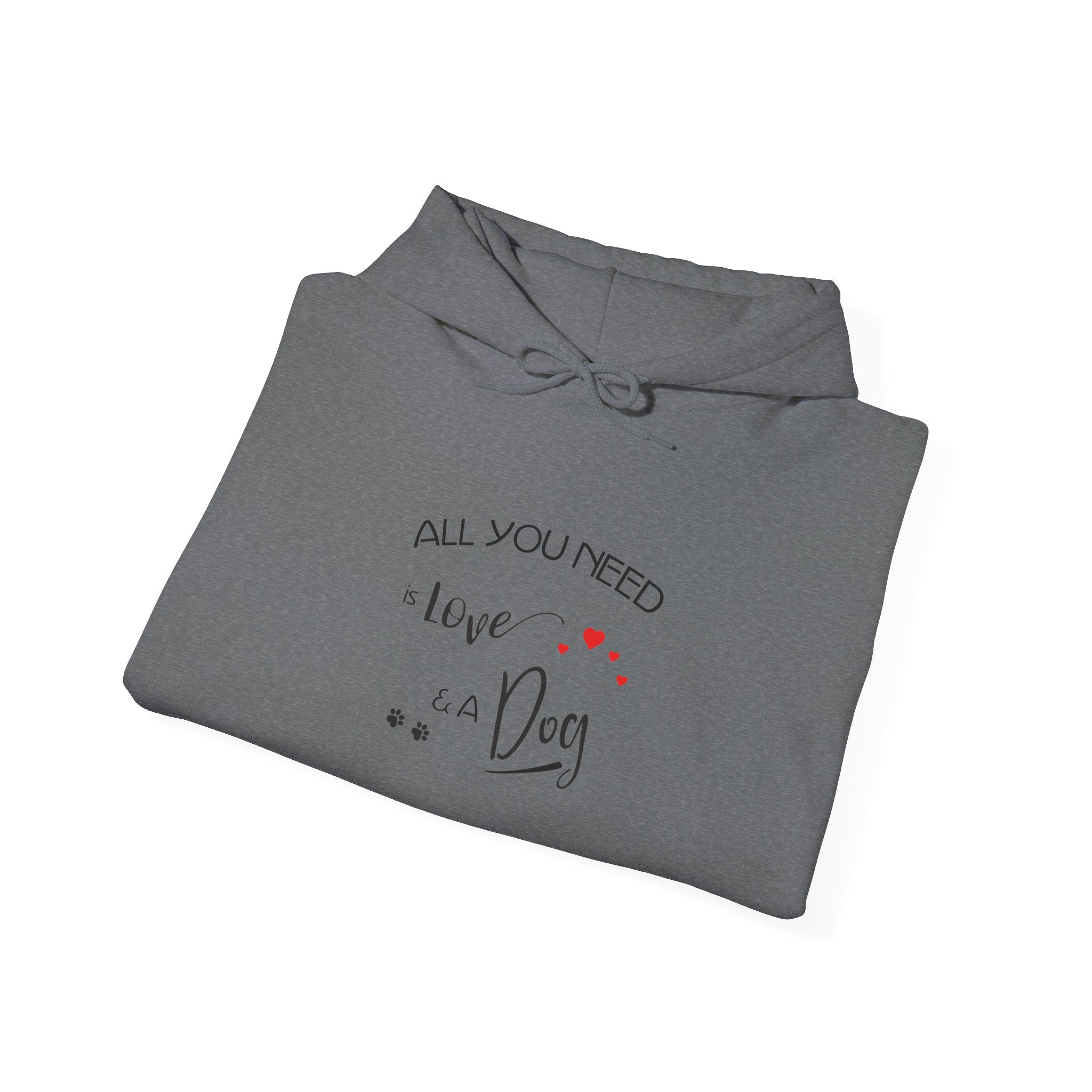 All You Need Is Love and a Dog Graphic Hoodie - Unisex Heavy Blend™ Hooded Sweatshirt