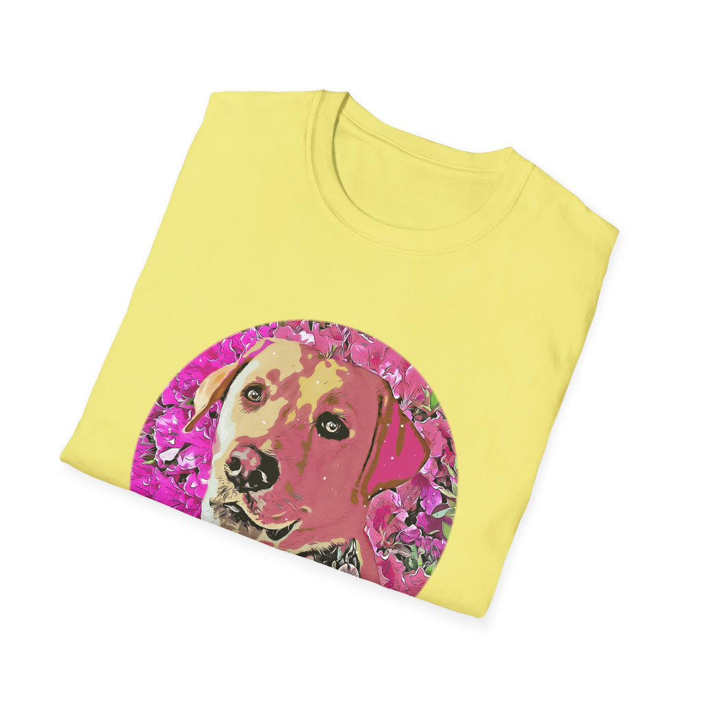 Labrador Retriever Floral Graphic T-Shirt for Dog Lovers