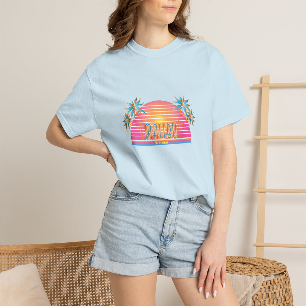 Striking Malibu California Graphic Unisex Garment-Dyed T-shirt