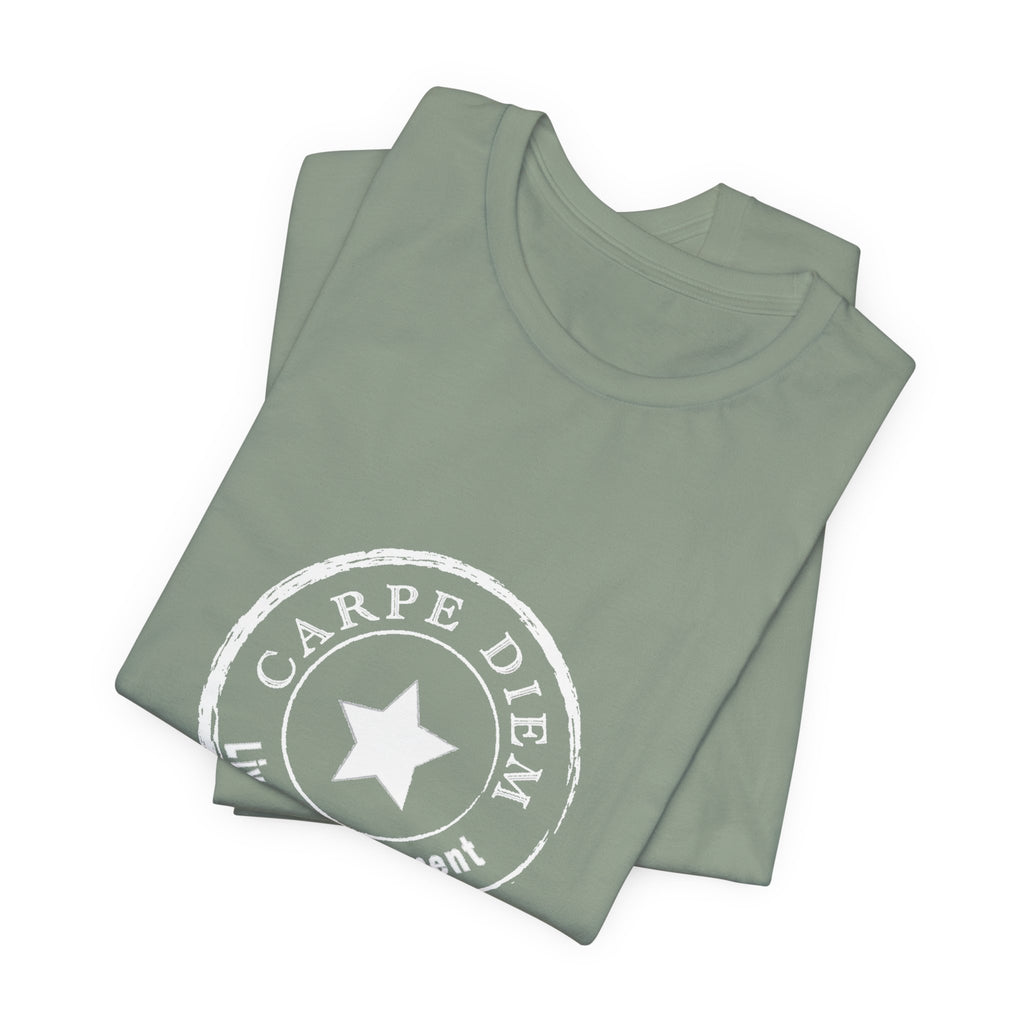 Carpe Diem Live in the Moment Graphic Jersey Short Sleeve Tee