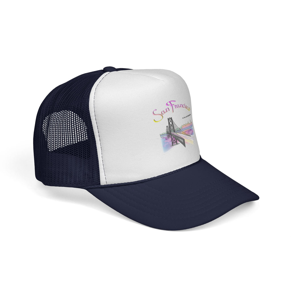 San Francisco Rainbow Bridge Graphic Trucker Caps