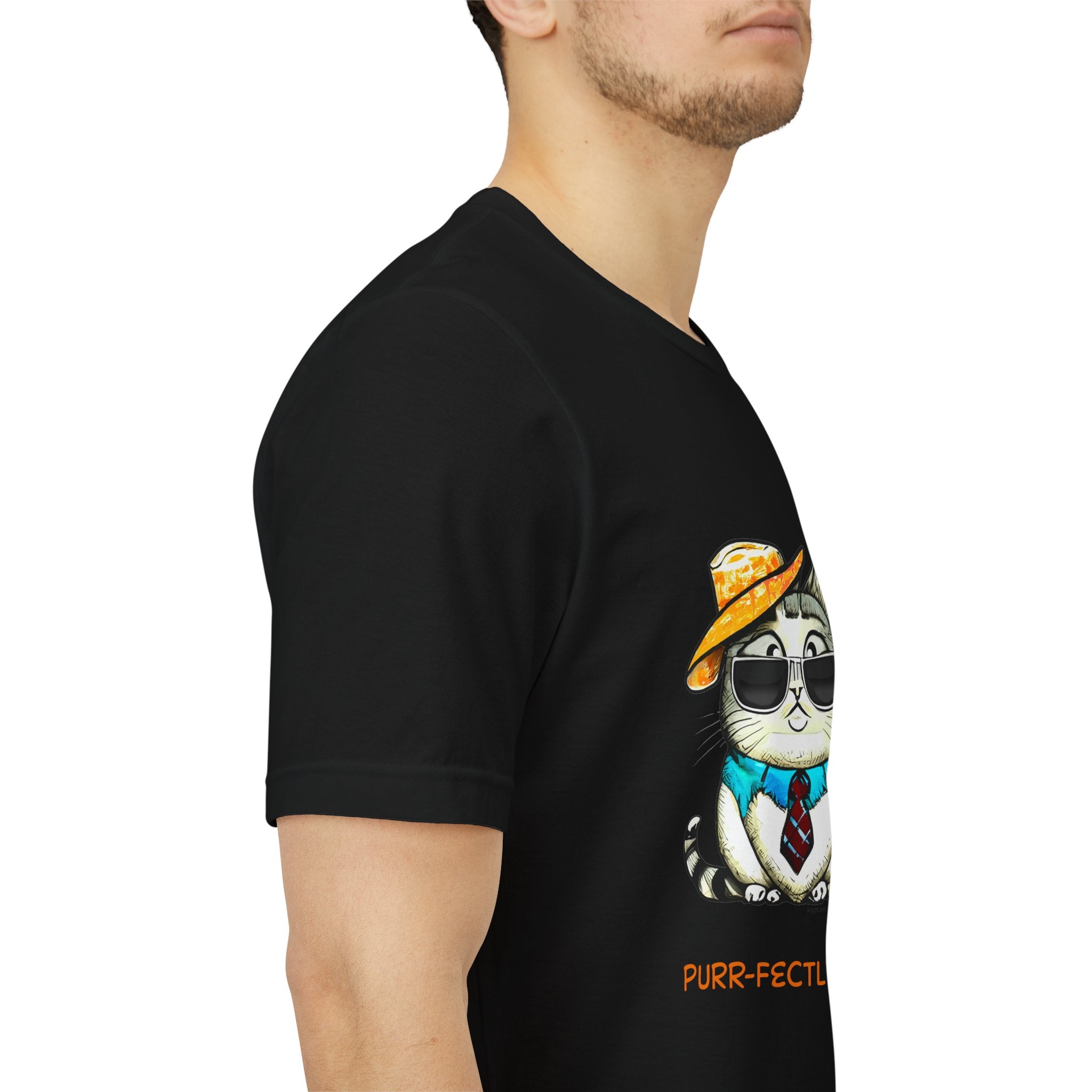 Purr-fectly Chilled Cat Graphic T-Shirt