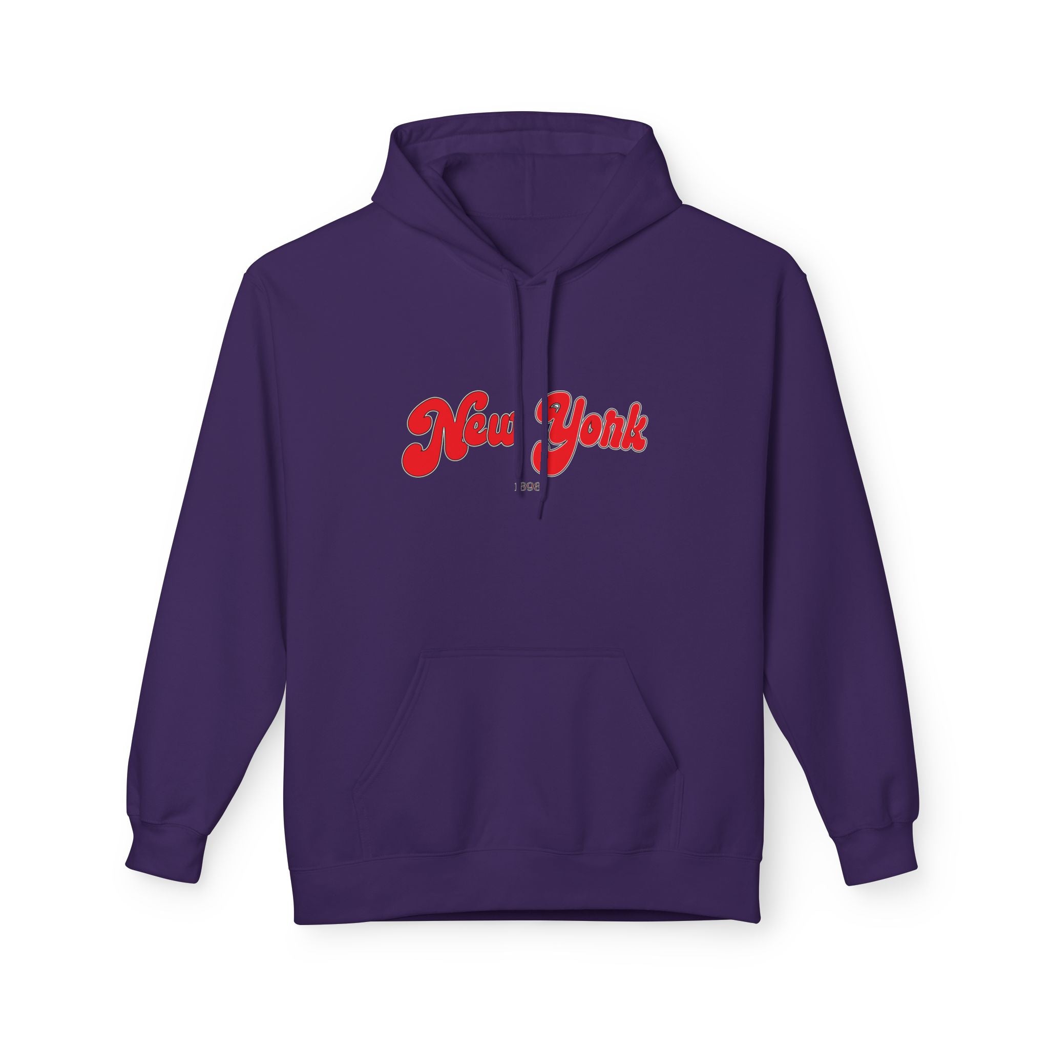 New York 1898 Retro Typography Hoodie