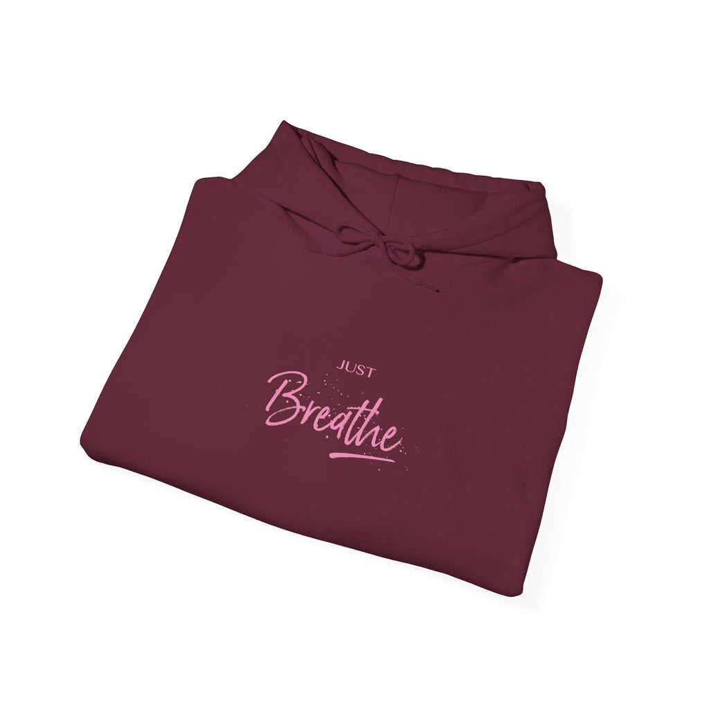 Just Breathe Zen Yoga Graphic Hoodie - Unisex Heavy Blend™ Hooded Sweatshirt