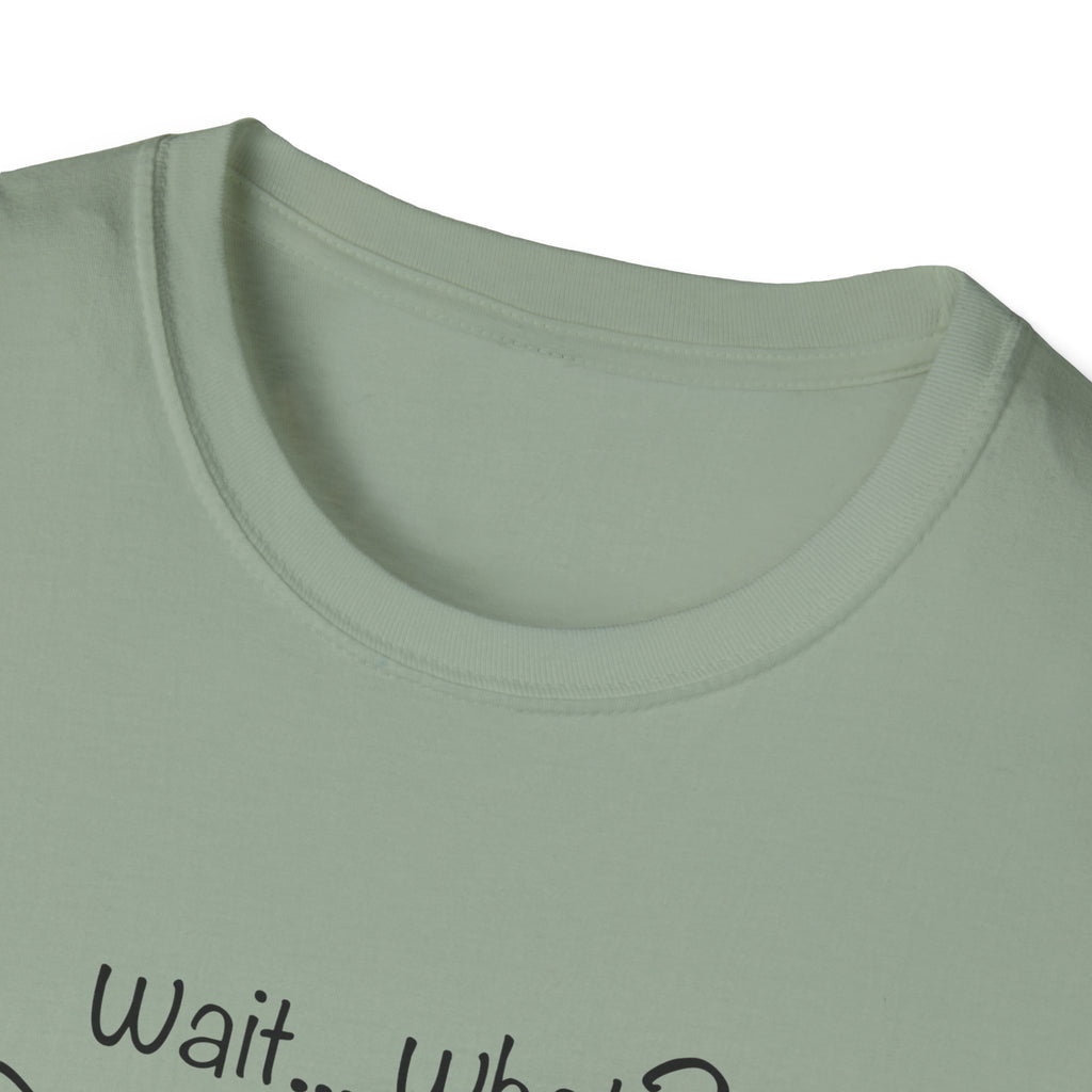 Wait, What? Funny Cat Graphic T-Shirt with Bow Tie