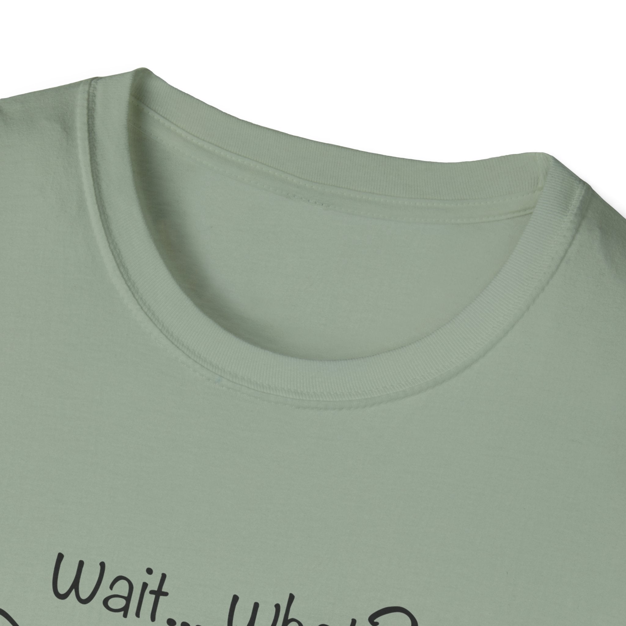 Wait, What? Funny Cat Graphic T-Shirt with Bow Tie