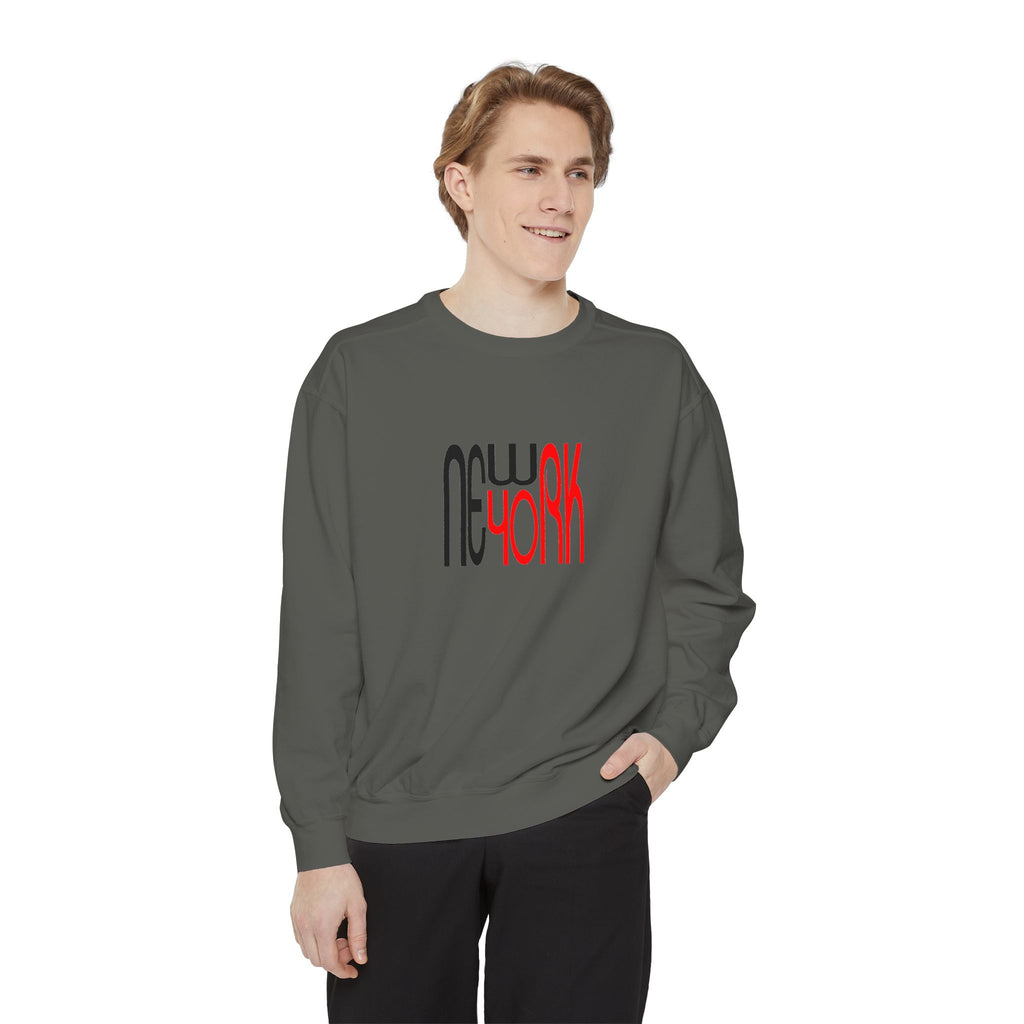 New York Black Red Lettering Graphic Unisex Sweatshirt