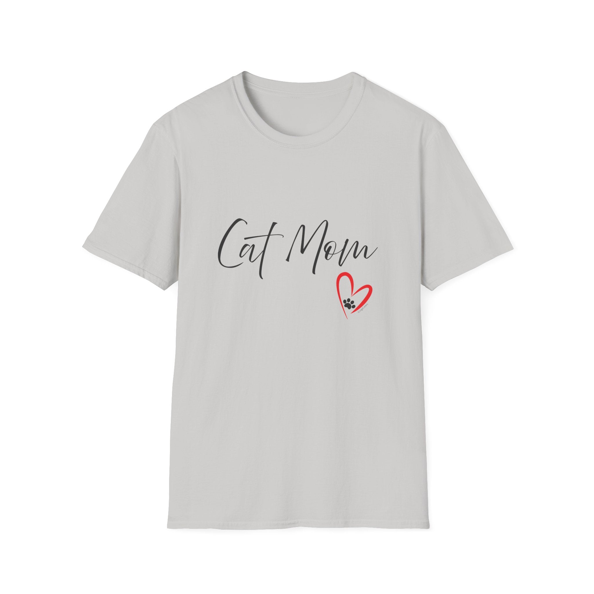 Cat Mom Heart Graphic Tee
