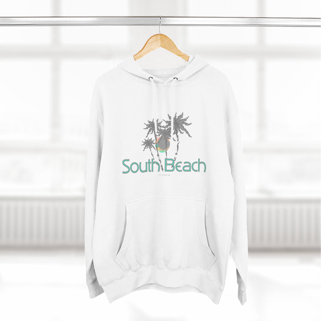 South Beach Miami Palm Tree Graphic Unisex Hoodie