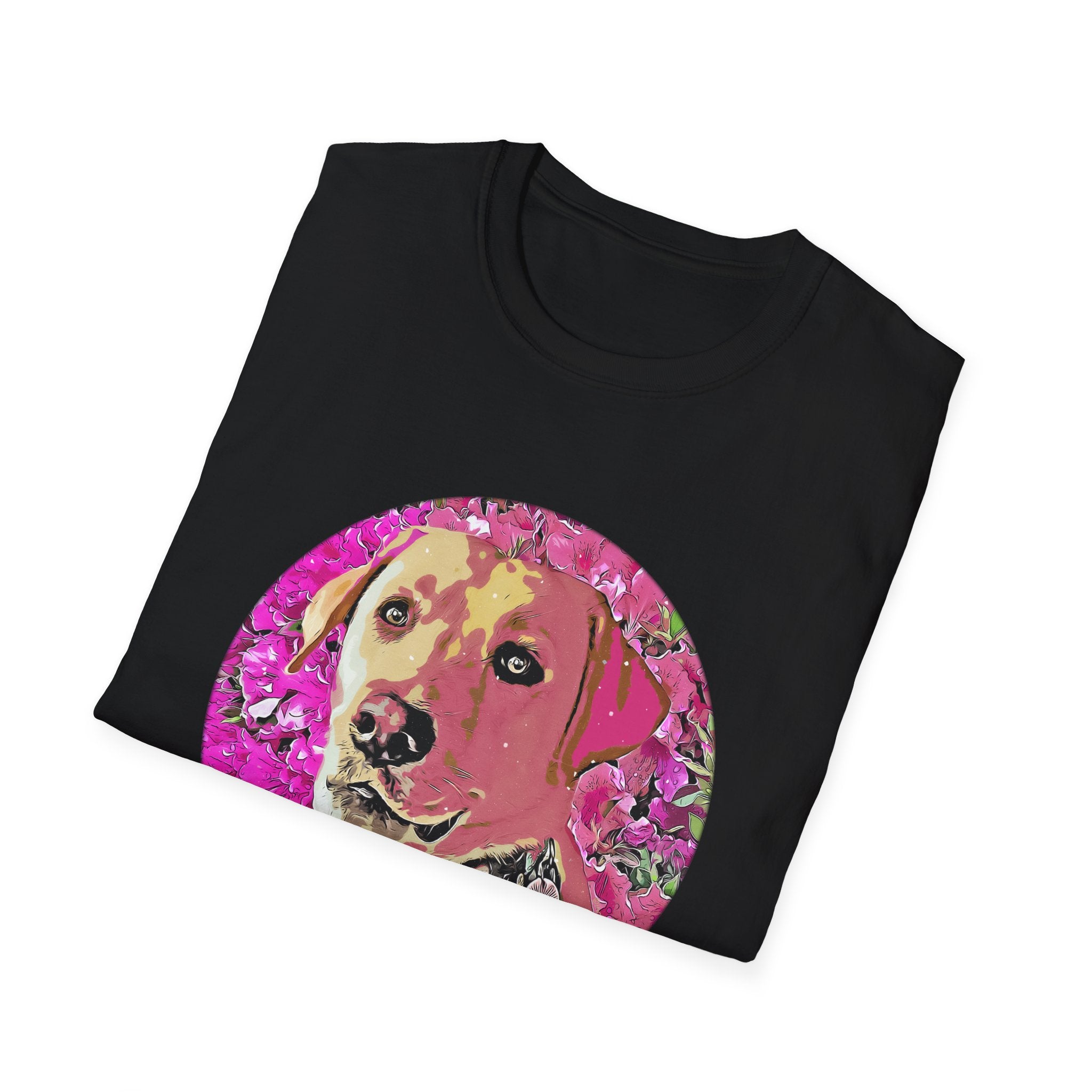 Labrador Retriever Floral Graphic T-Shirt for Dog Lovers