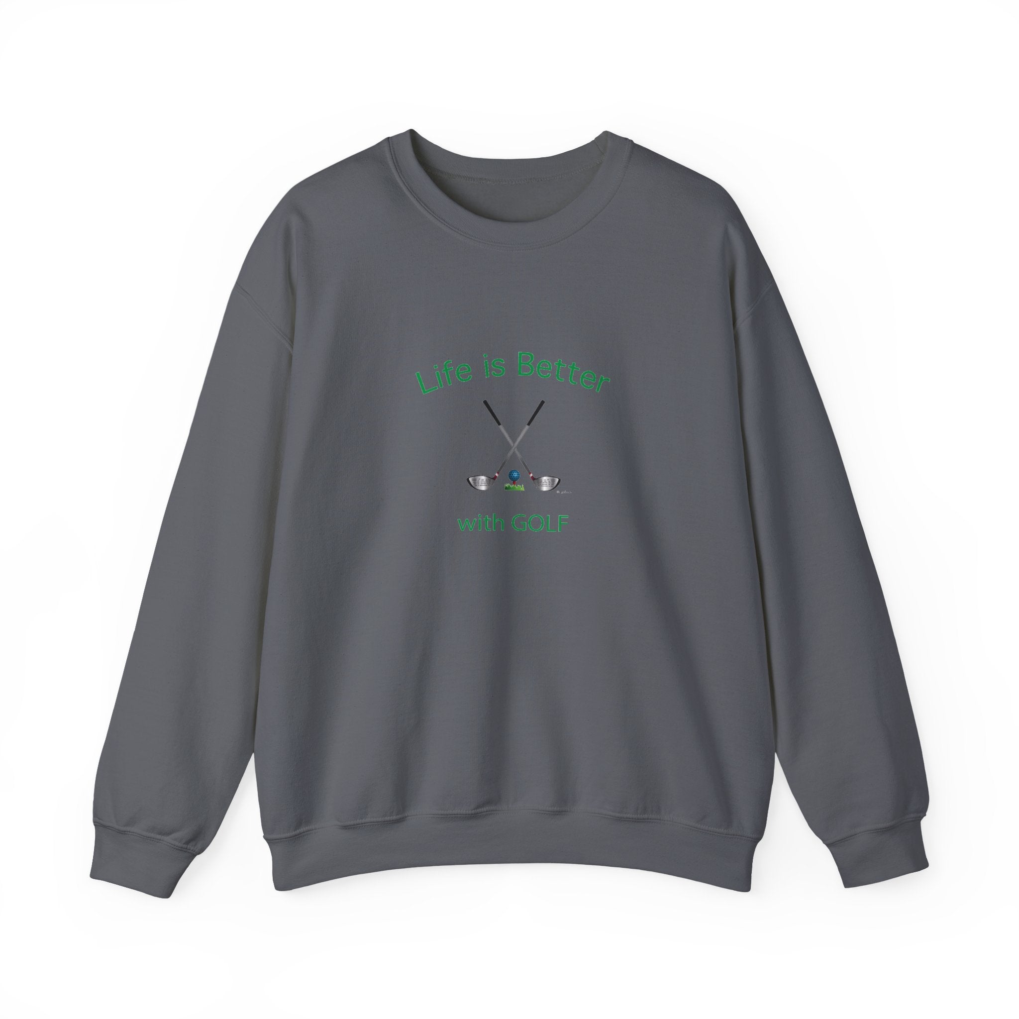Life Is Better with Golf Graphic Unisex Heavy Blend™ Crewneck Sweatshirt