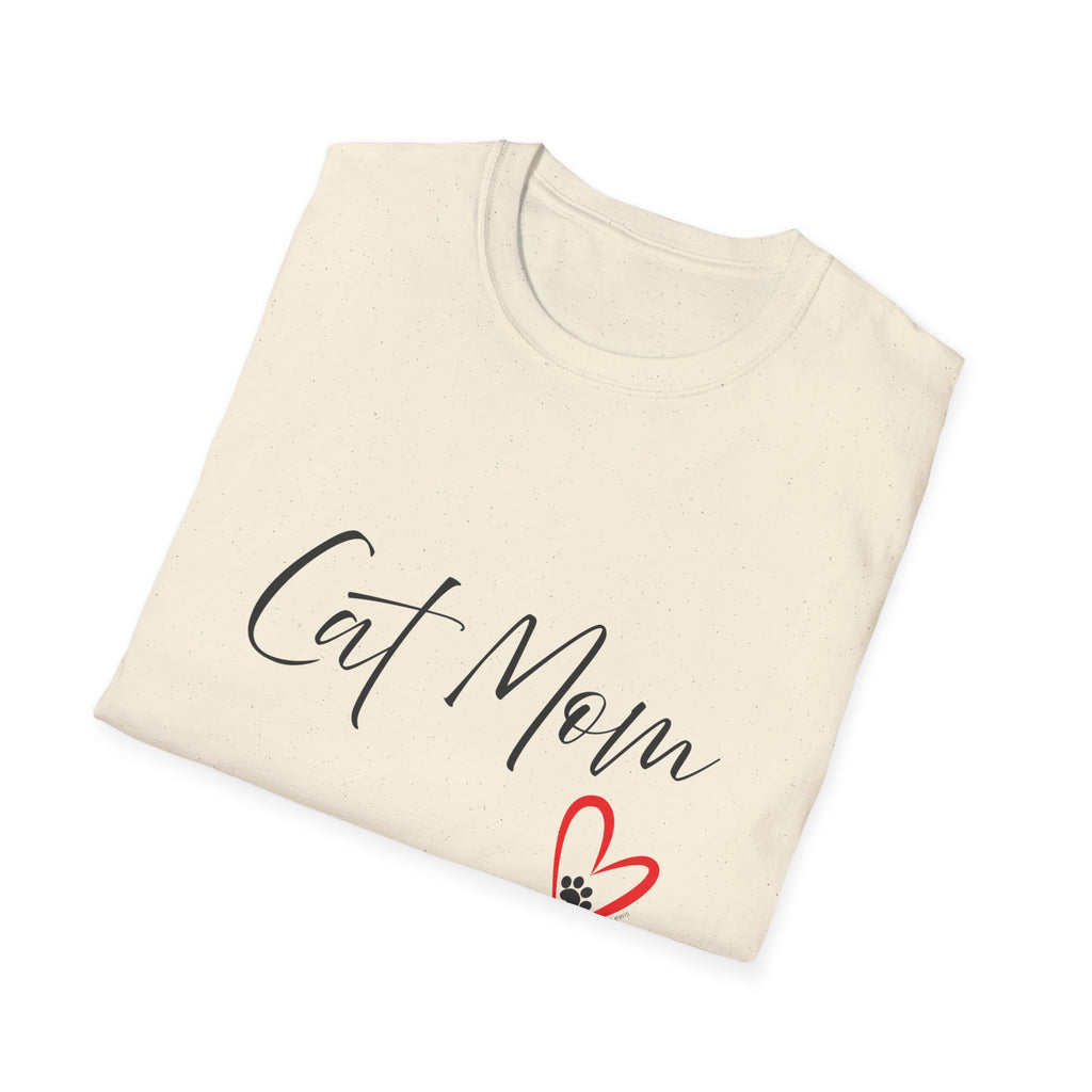 Cat Mom Heart Graphic Tee