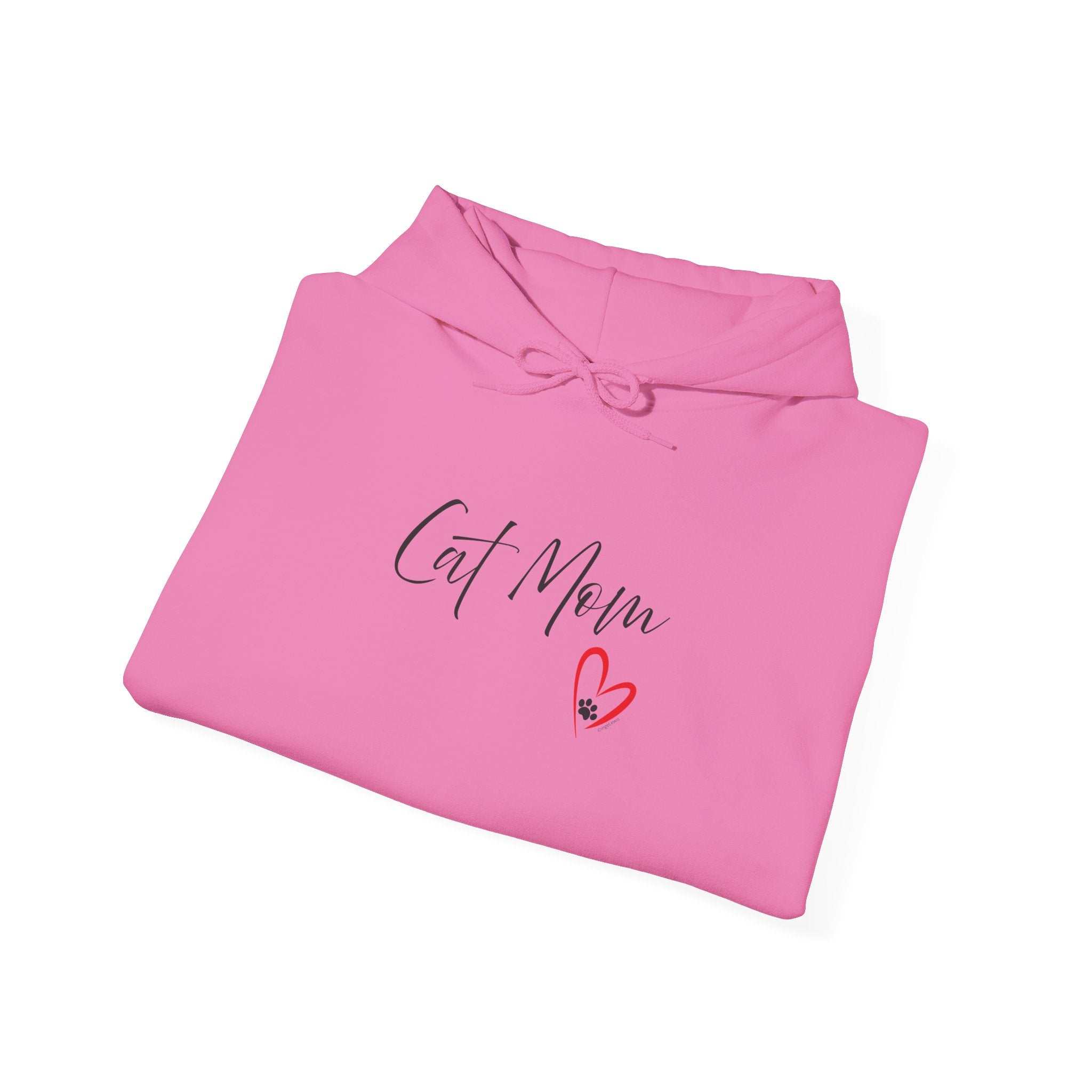 Modern Cat Mom Heart Graphic Design Hoodie Unisex Hoodie