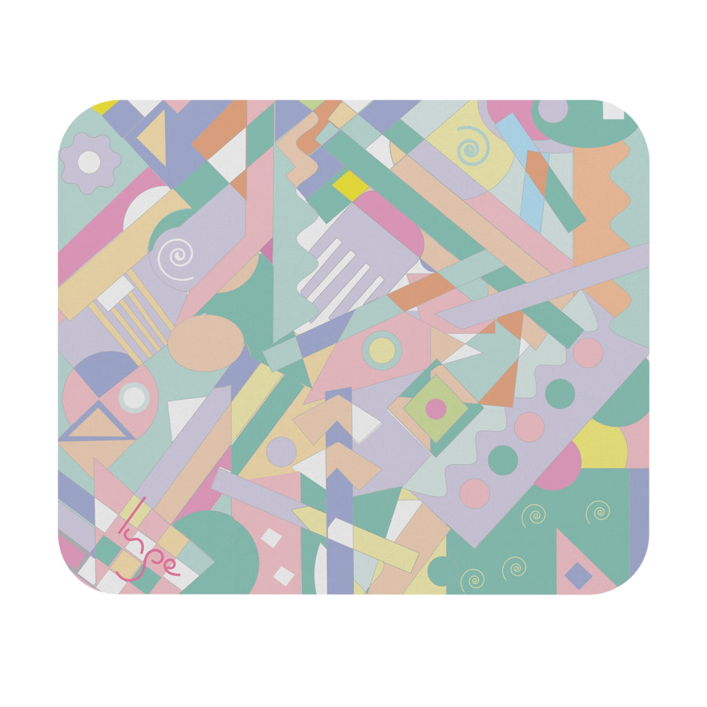 Pastel Geometric Abstract Pattern Mouse Pad (Rectangle)