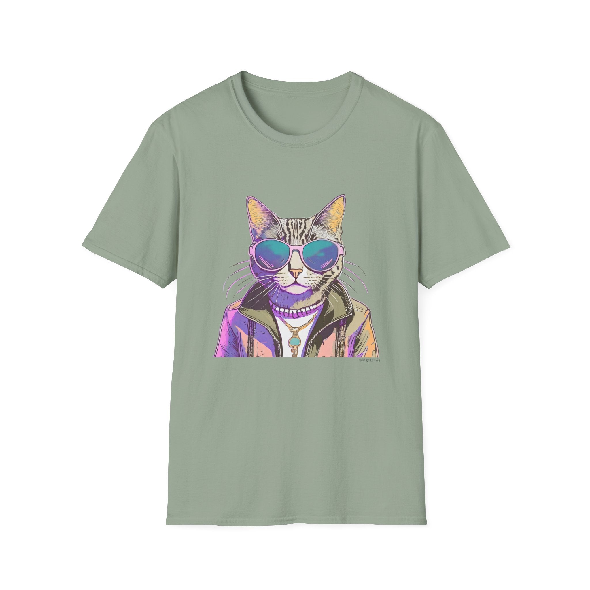 Cool Cat in Sunglasses Graphic Tee