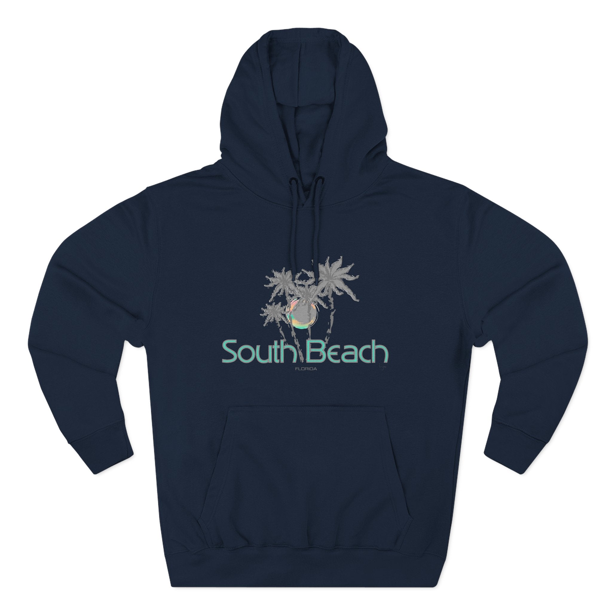 South Beach Miami Palm Tree Graphic Unisex Hoodie