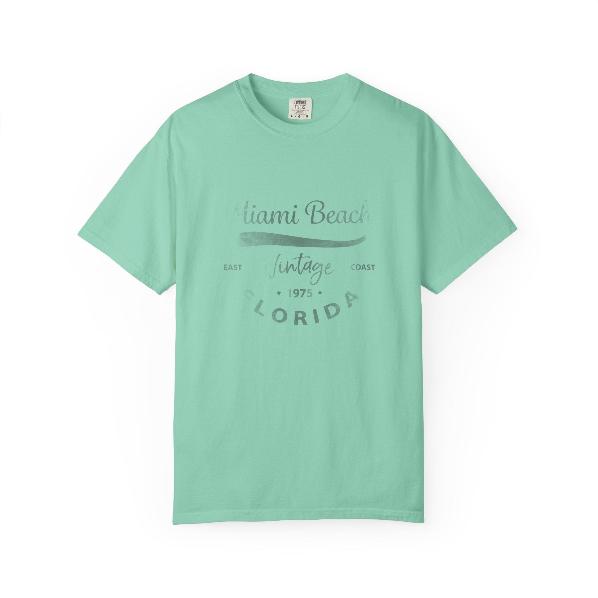 Miami Beach Florida Vintage Graphic Unisex Garment-Dyed T-shirt