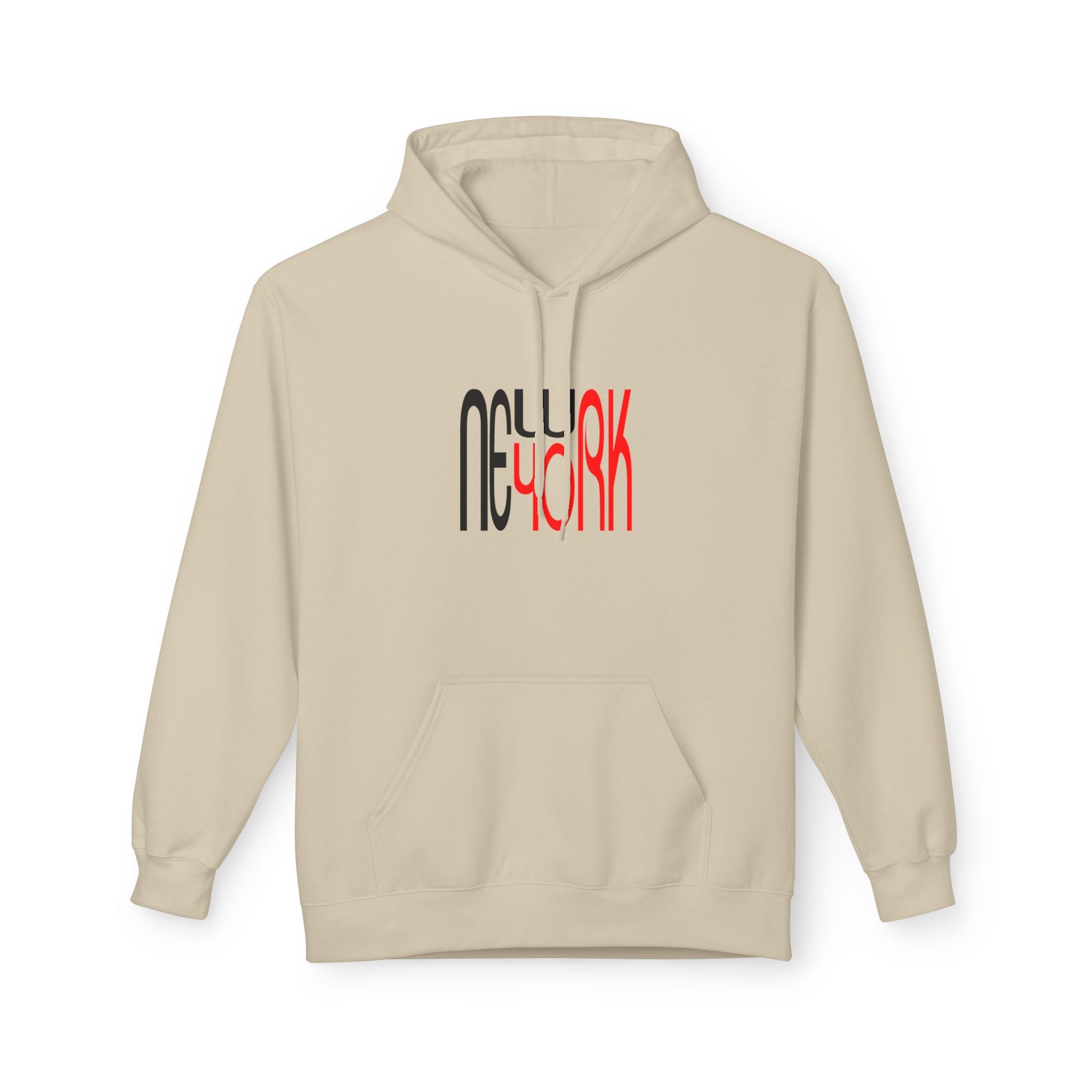 New York Retro Red Black Typography HoodieUnisex Hoodie