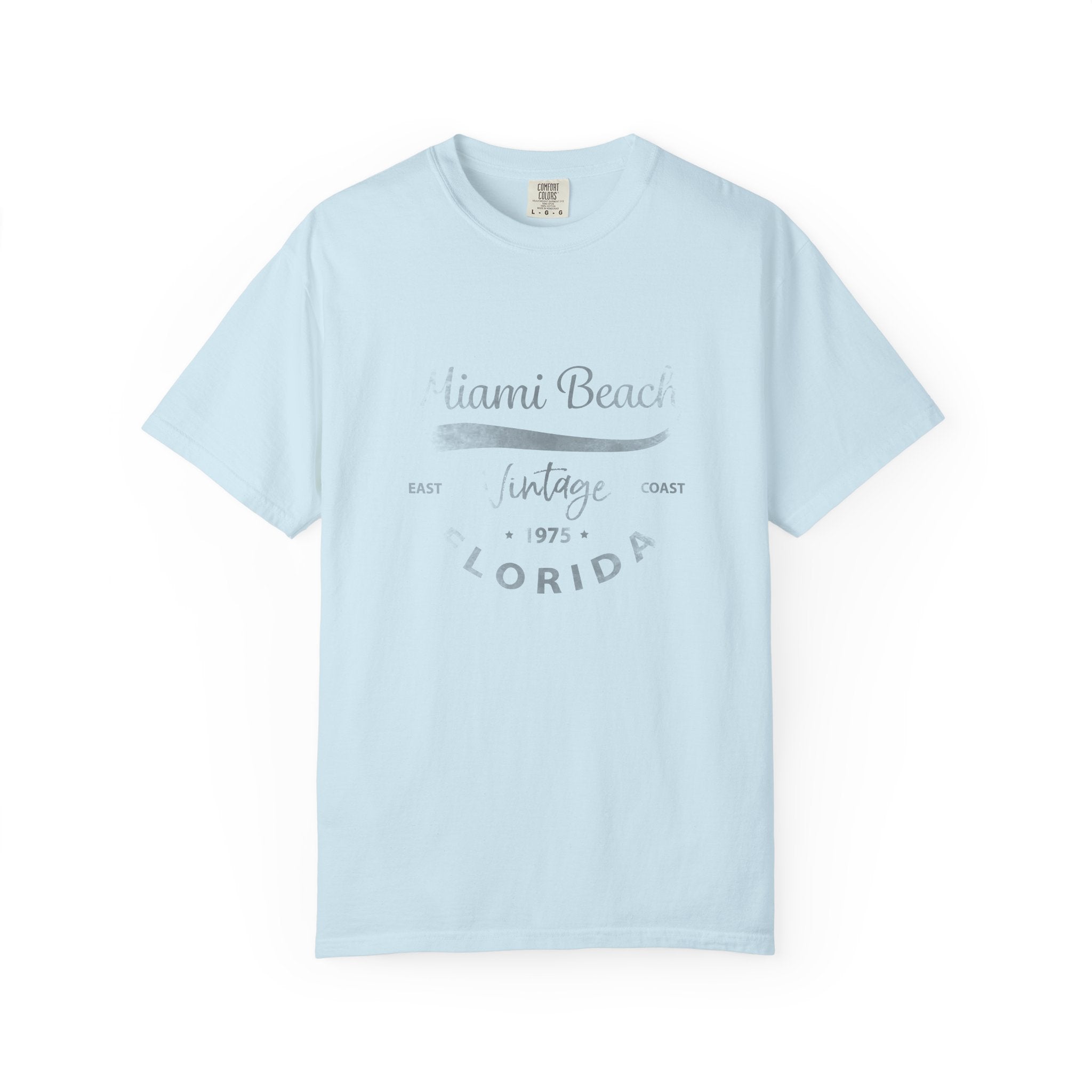 Miami Beach Florida Vintage Graphic Unisex Garment-Dyed T-shirt