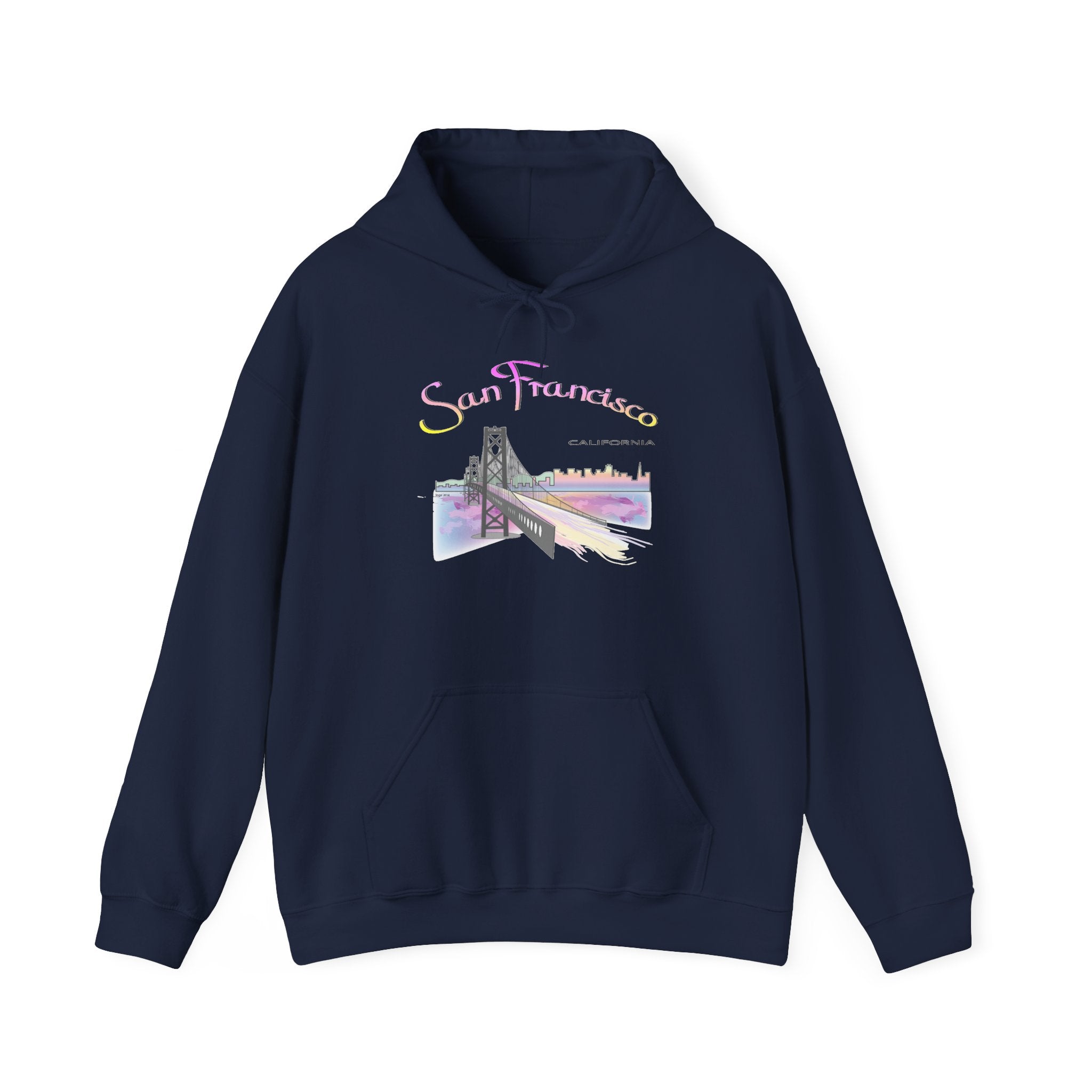San Francisco Rainbow Bridge Graphic Hoodie - Unisex Heavy Blend™ Hooded Sweatshirt