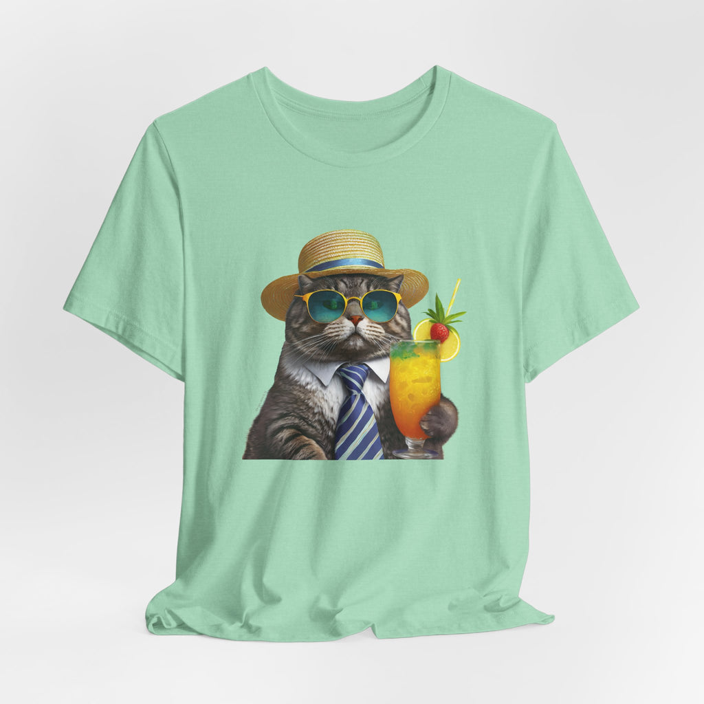 Happy Hour Cat Graphic Tee