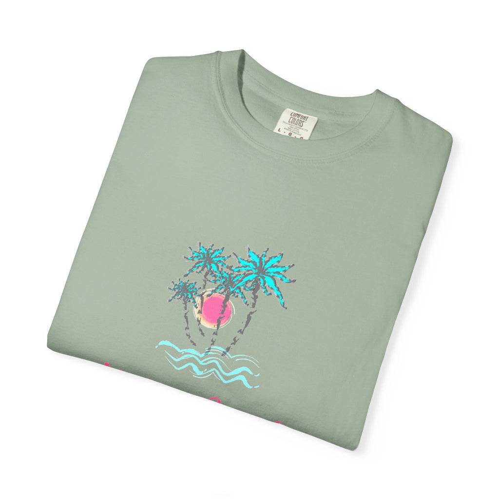 Hello Beach Graphic Unisex Garment-Dyed T-shirt