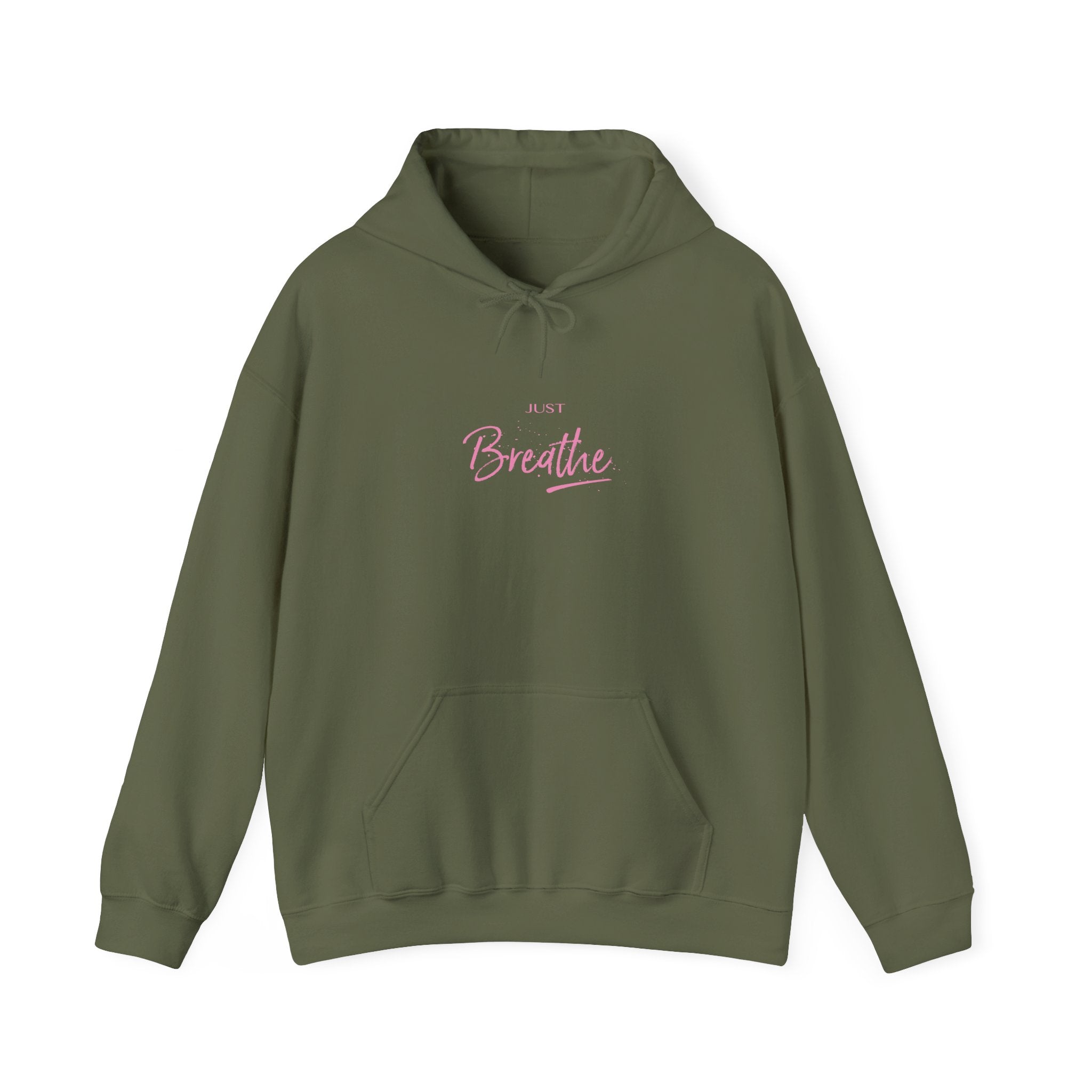 Just Breathe Zen Yoga Graphic Hoodie - Unisex Heavy Blend™ Hooded Sweatshirt
