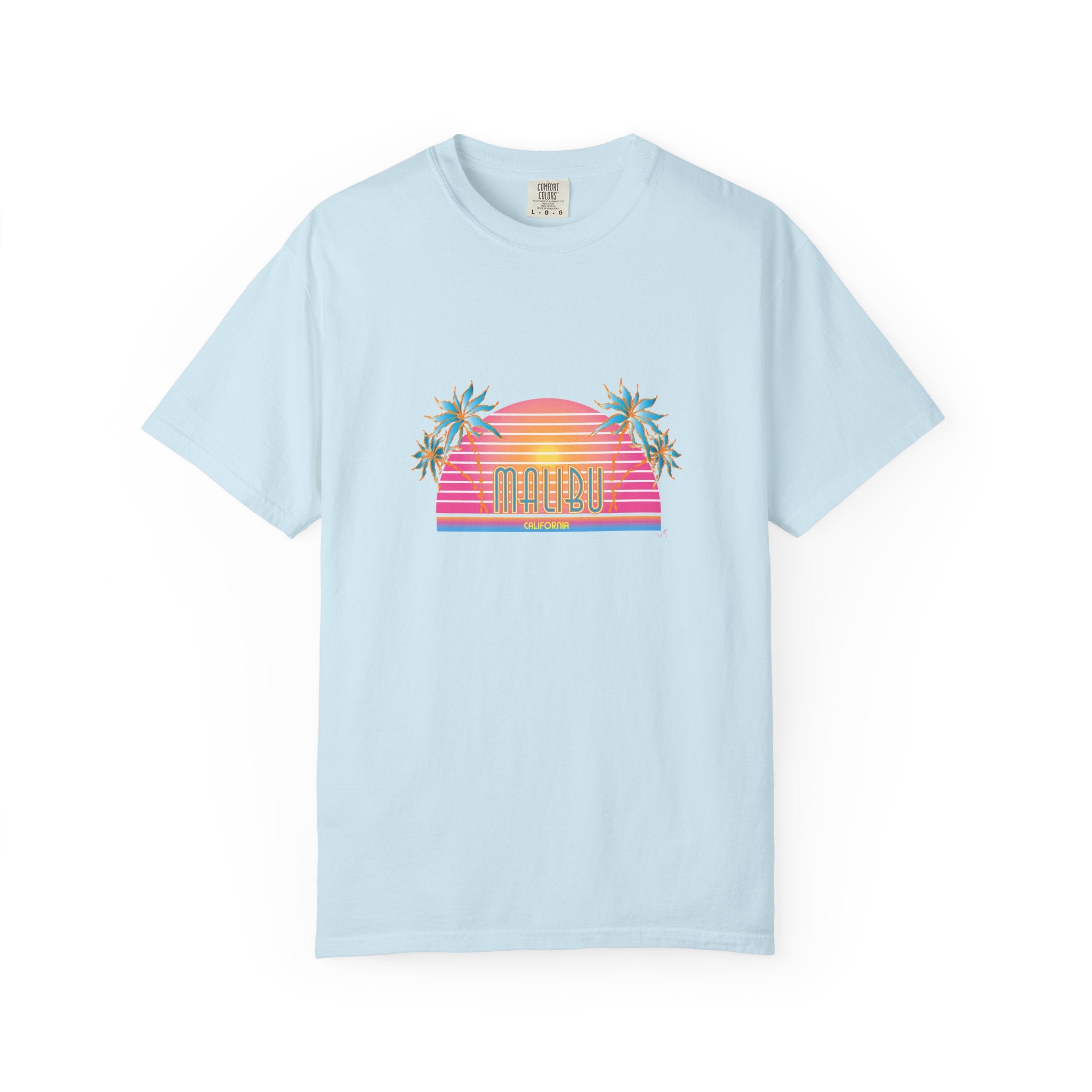 Striking Malibu California Graphic Unisex Garment-Dyed T-shirt
