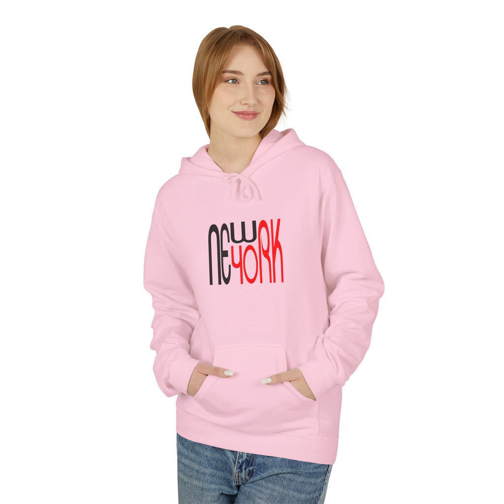 New York Retro Red Black Typography HoodieUnisex Hoodie