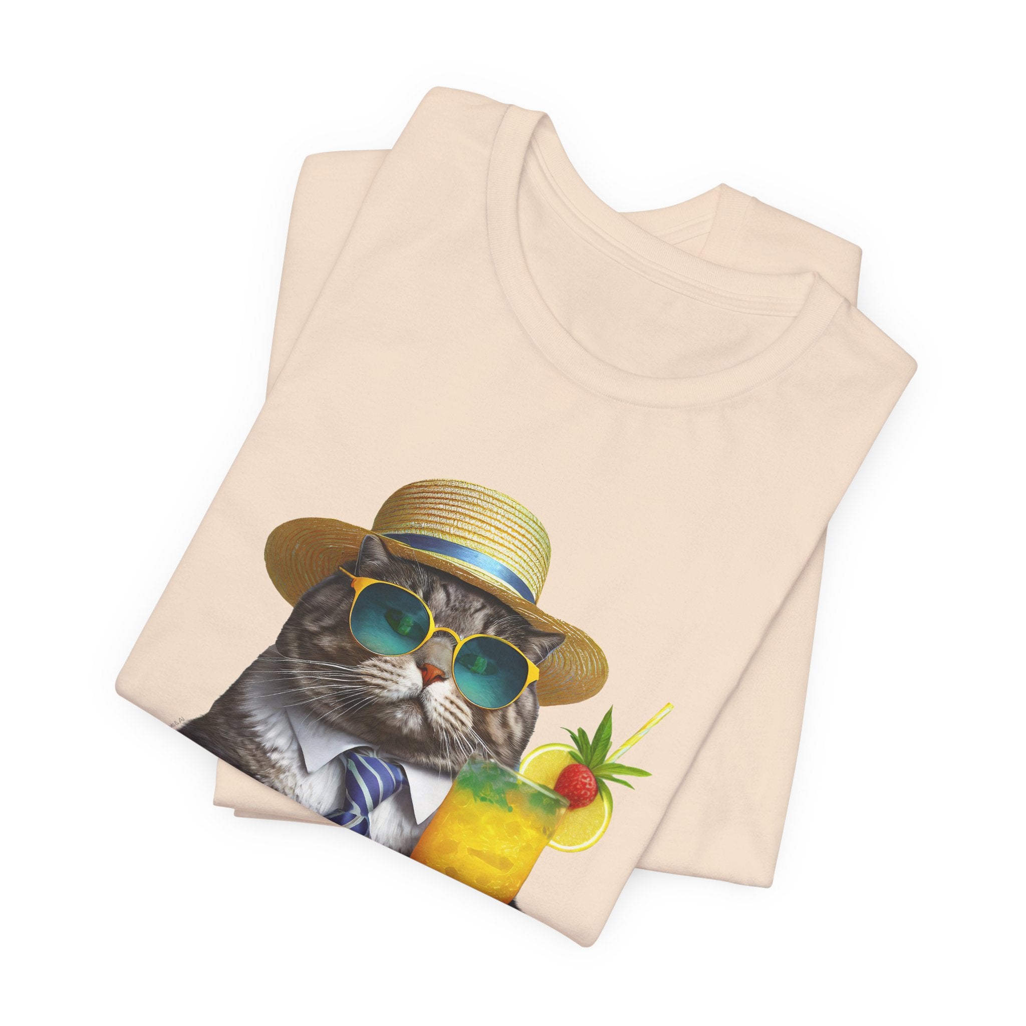 Happy Hour Cat Graphic Tee
