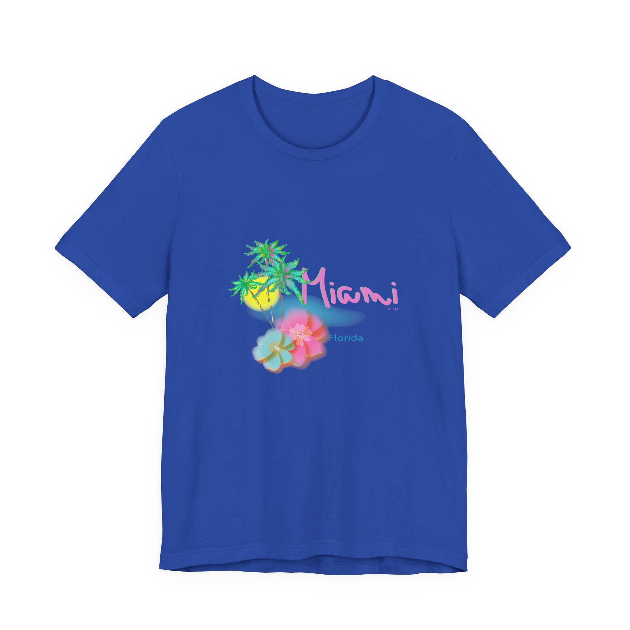 MIAMI, Florida Palm Sunset Graphic Unisex Jersey Short Sleeve Tee