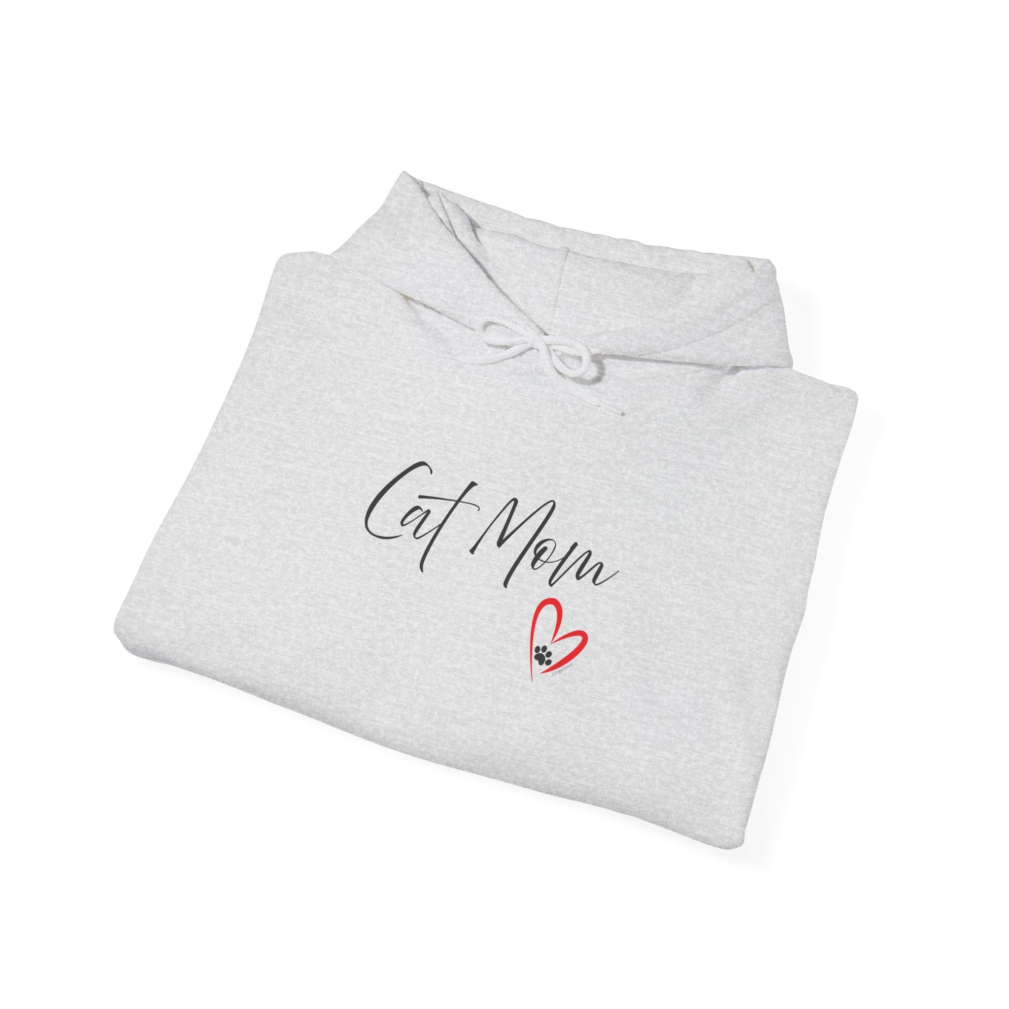 Modern Cat Mom Heart Graphic Design Hoodie Unisex Hoodie