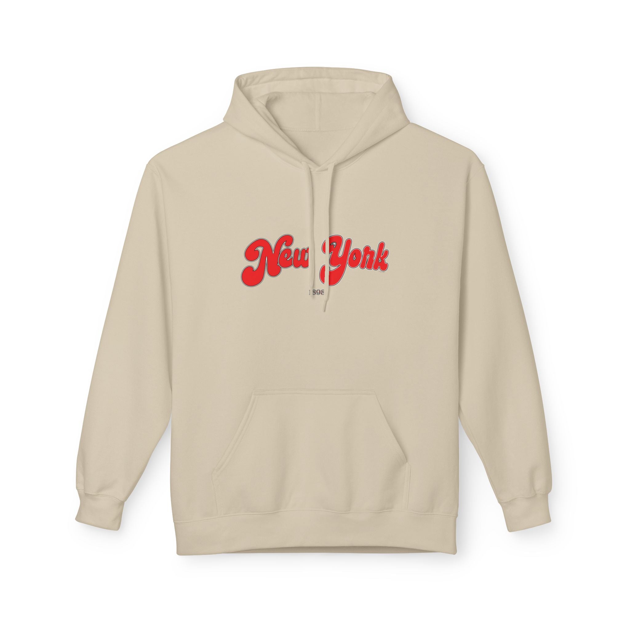 New York 1898 Retro Typography Hoodie