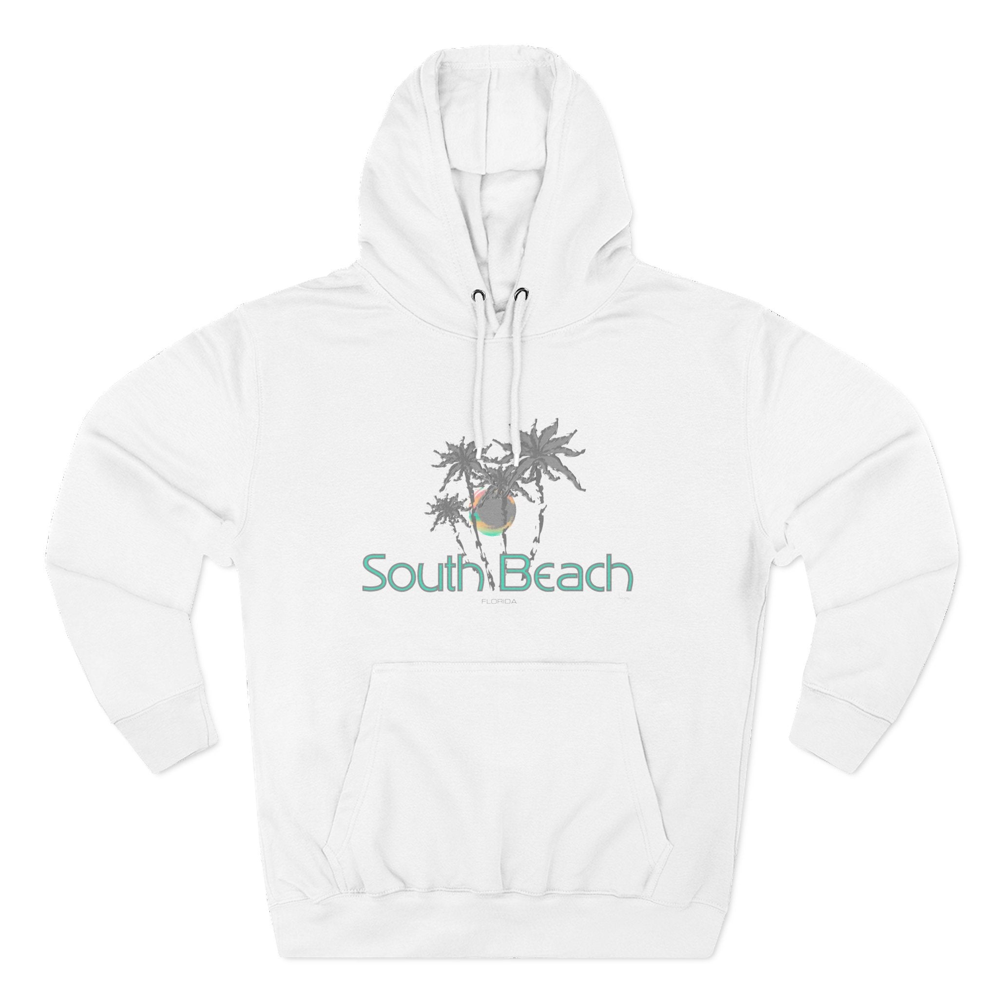 South Beach Miami Palm Tree Graphic Unisex Hoodie