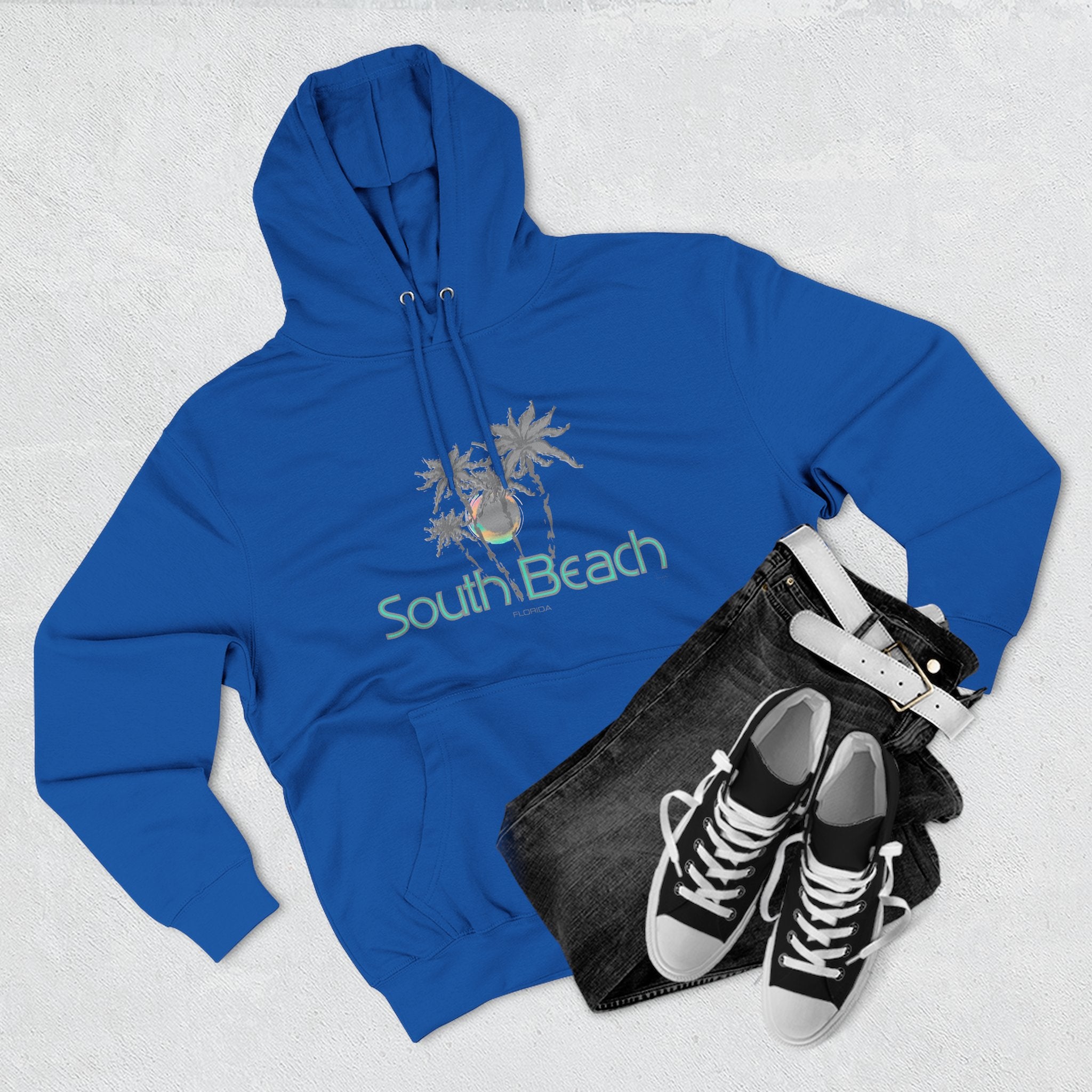 South Beach Miami Palm Tree Graphic Unisex Hoodie