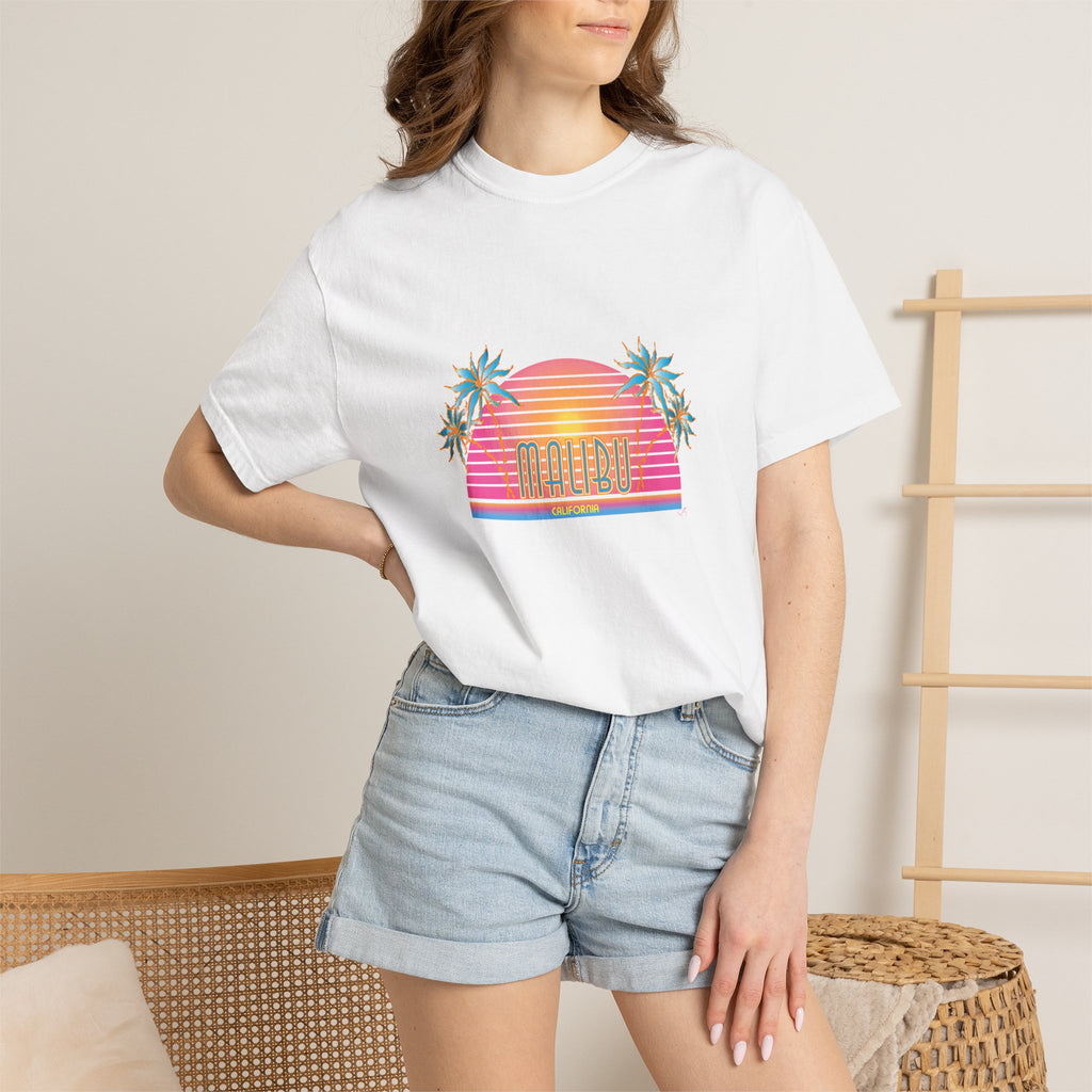 Striking Malibu California Graphic Unisex Garment-Dyed T-shirt