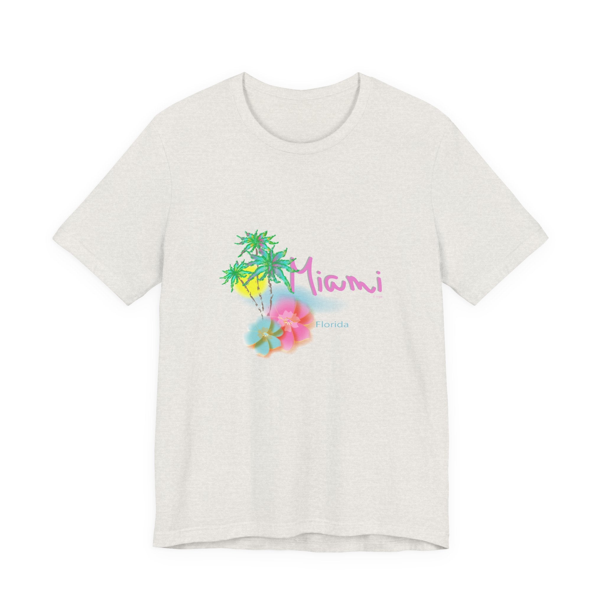 MIAMI, Florida Palm Sunset Graphic Unisex Jersey Short Sleeve Tee