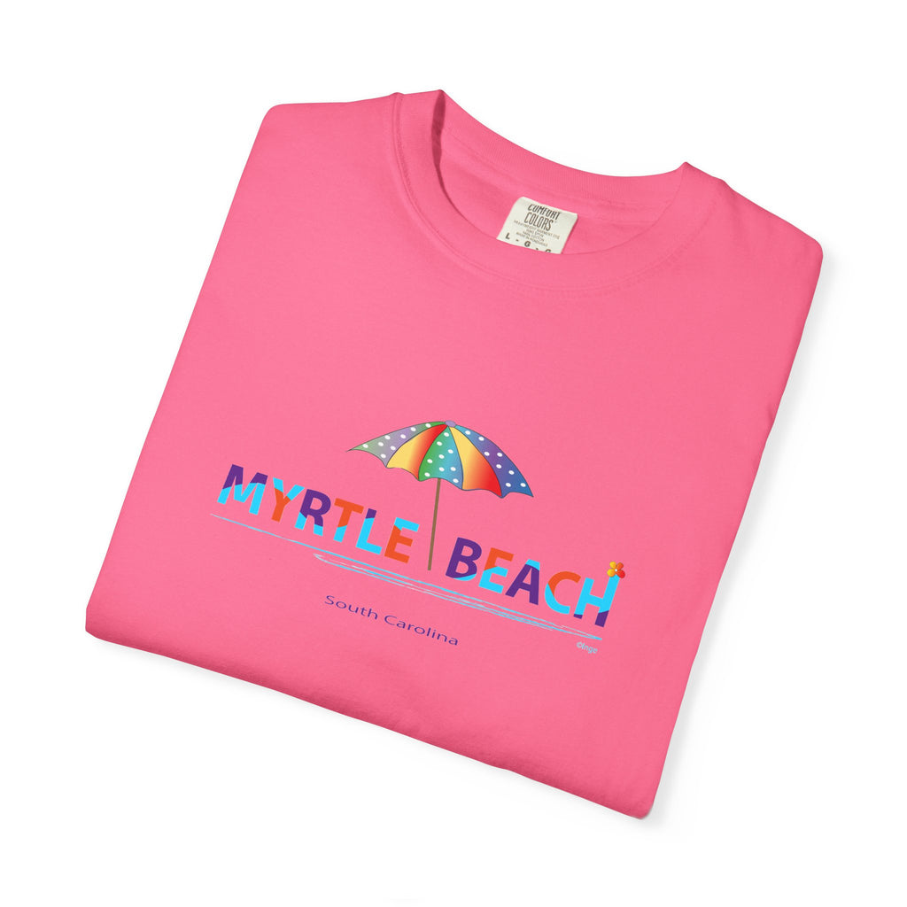 Myrtle Beach South Carolina Graphic Unisex Garment-Dyed T-shirt