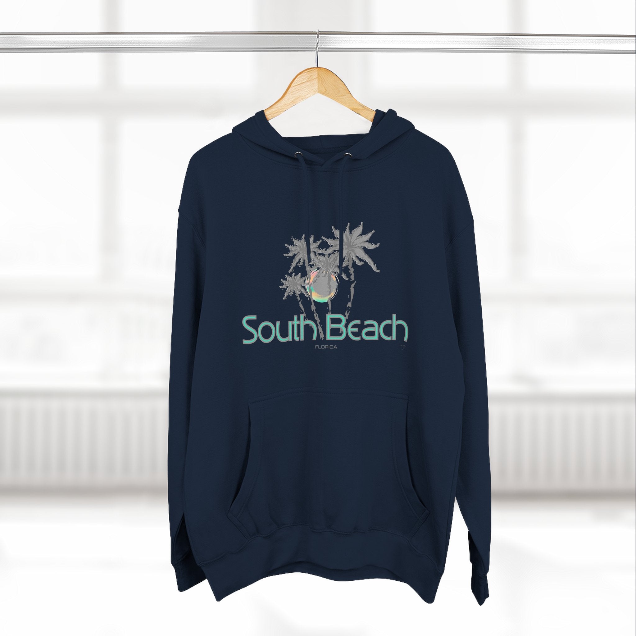 South Beach Miami Palm Tree Graphic Unisex Hoodie