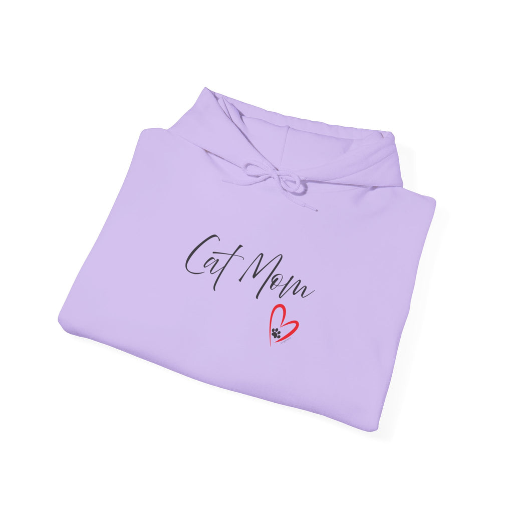 Modern Cat Mom Heart Graphic Design Hoodie Unisex Hoodie
