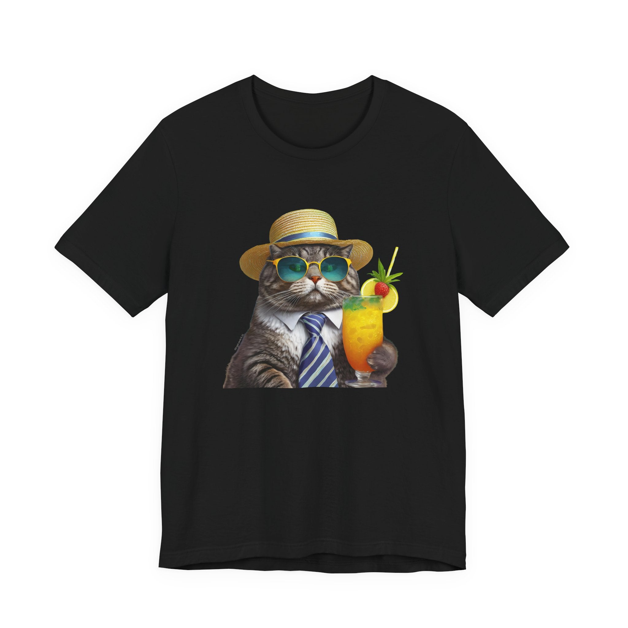 Happy Hour Cat Graphic Tee