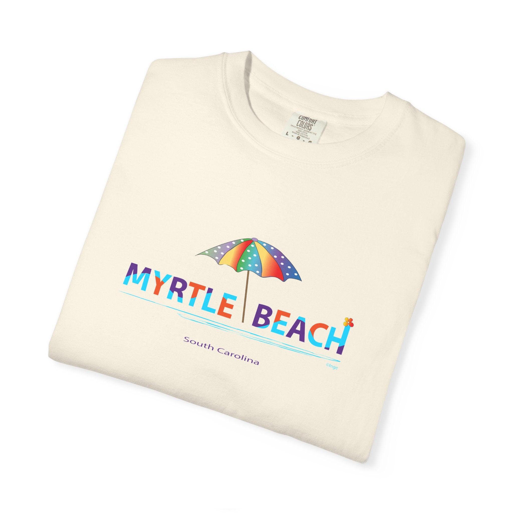 Myrtle Beach South Carolina Graphic Unisex Garment-Dyed T-shirt