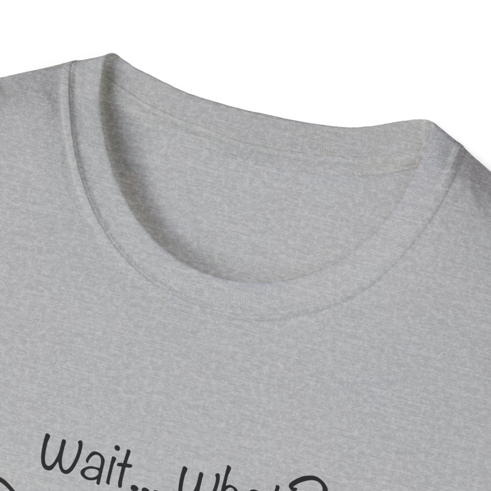 Wait, What? Funny Cat Graphic T-Shirt with Bow Tie