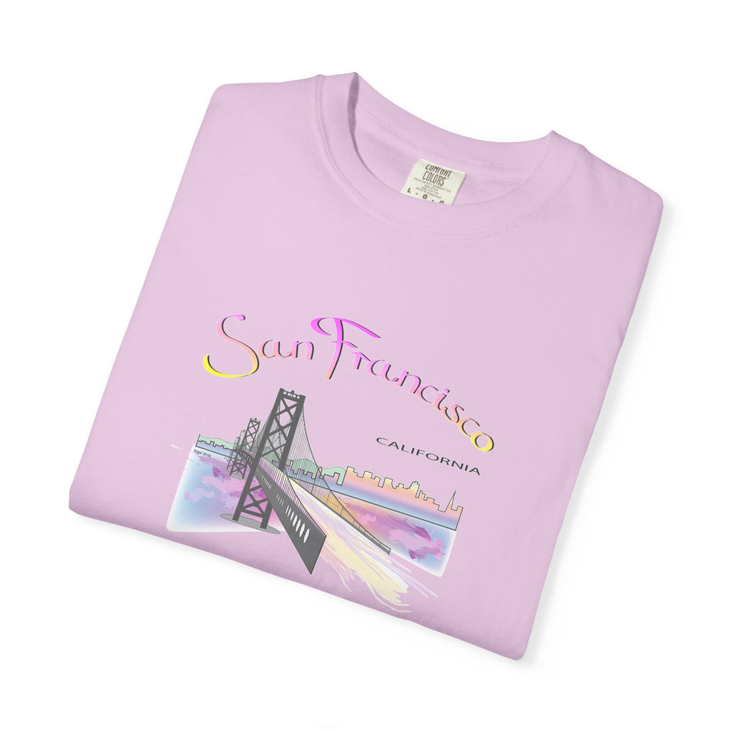 San Francisco Rainbow Golden Gate Bridge Graphic Unisex T-shirt
