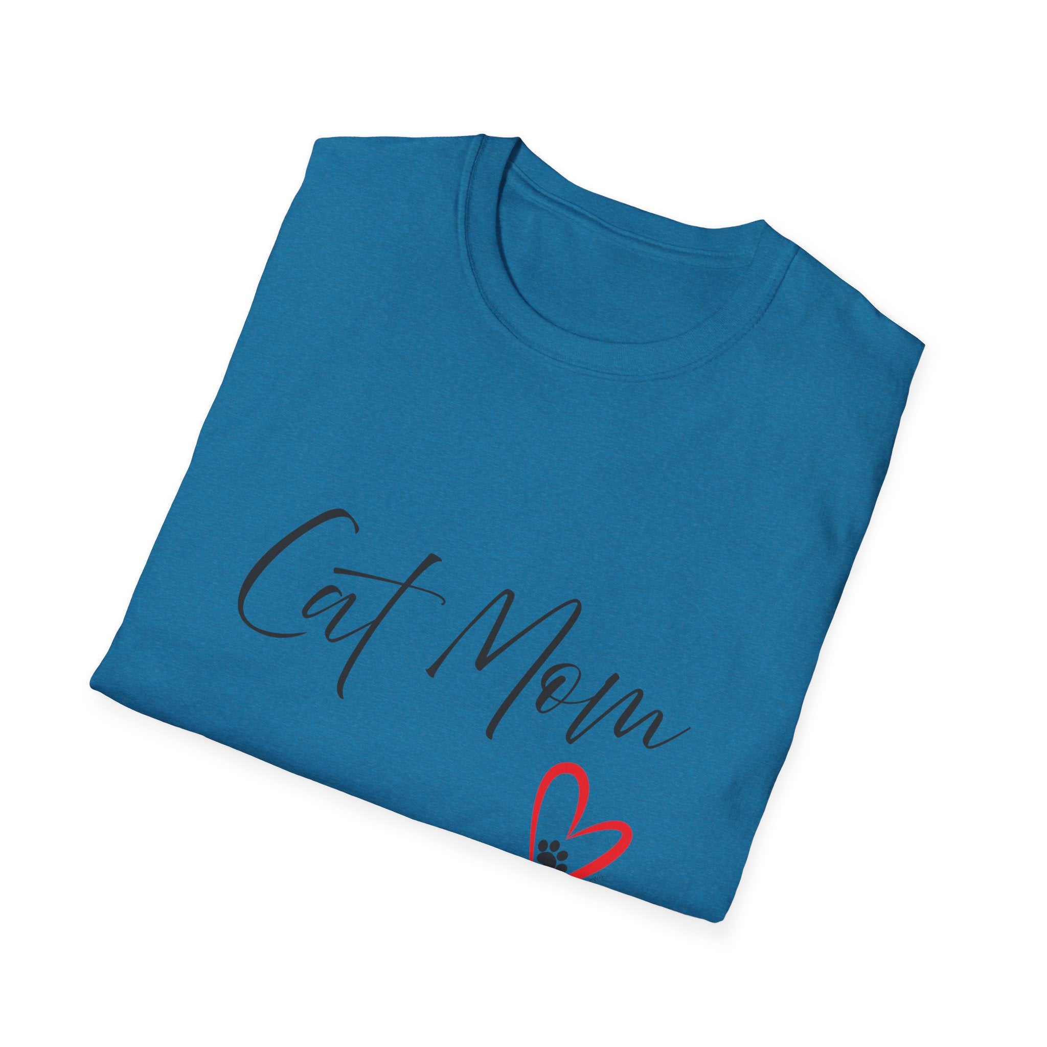 Cat Mom Heart Graphic Tee